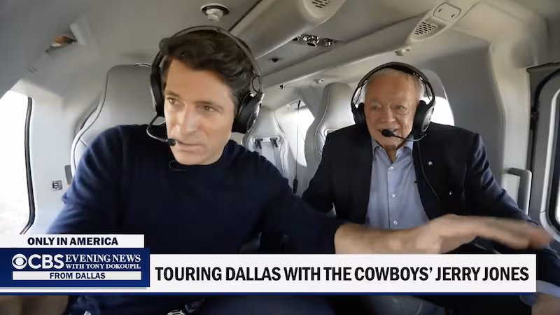 Tony Dokoupil and Jerry Jones