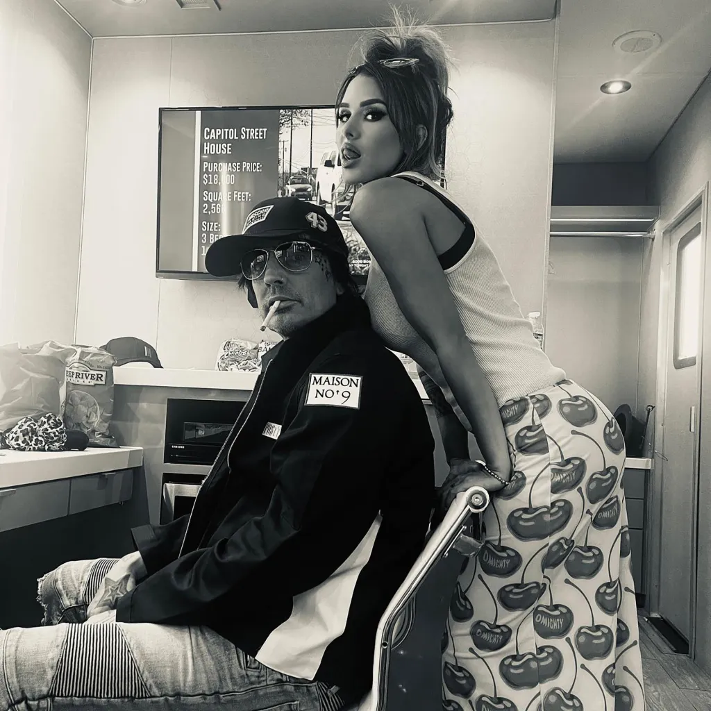 Tommy Lee and Brittany Furlan pose together