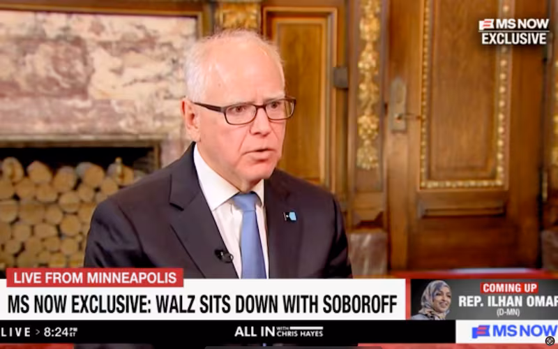 Walz said he couldn't figure out why Trump was comparing the capture of Venezuelan President Nicolas Maduro to ICE operations in Minneapolis.