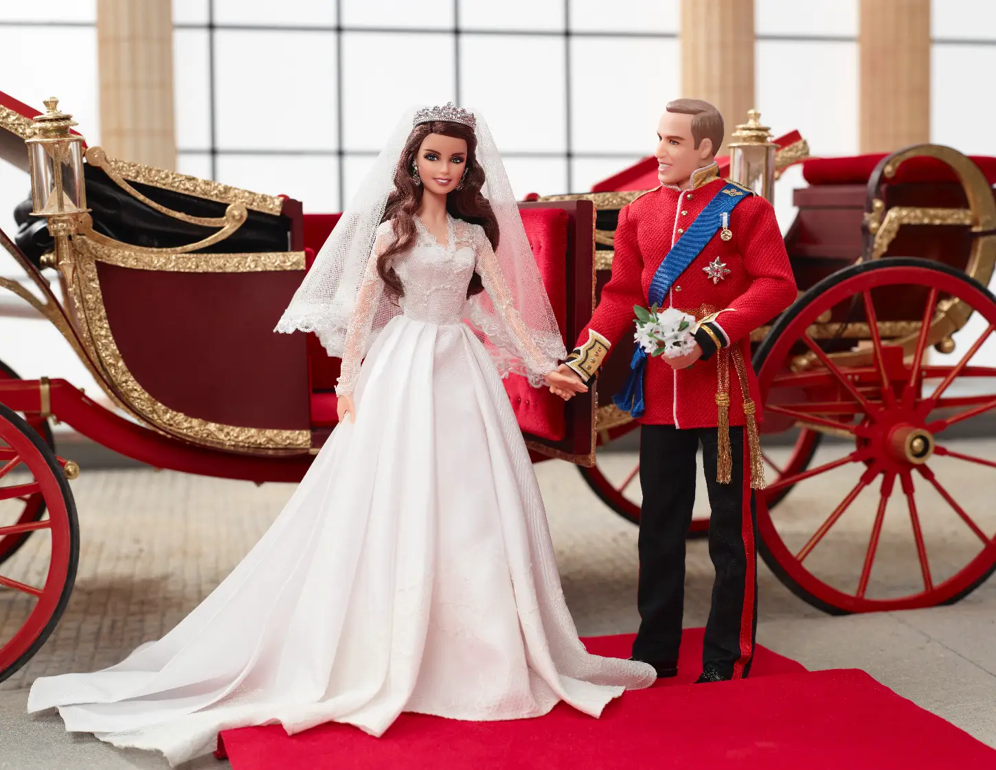 Prince William and Kate Middleton as Barbies in 2012.
