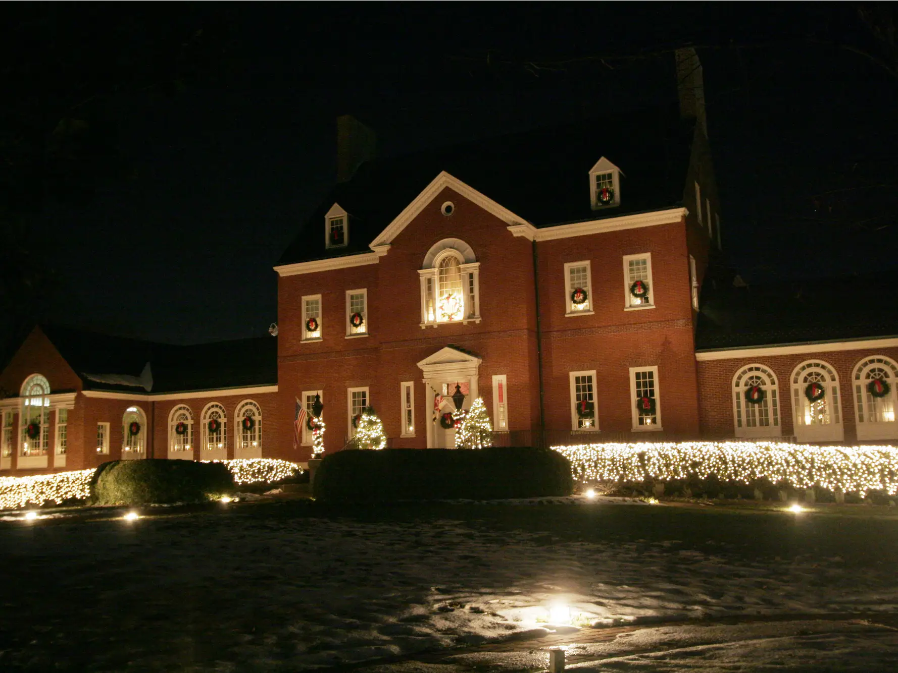 The governor's mansion in Annapolis, Maryland is decorated for the holiday season.