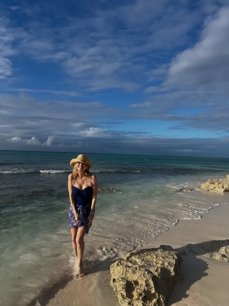 Christie Brinkley shared a series of vacation photos on Instagram, giving her followers a glimpse at a beachside getaway filled with sunsets, rainbows and palm trees.