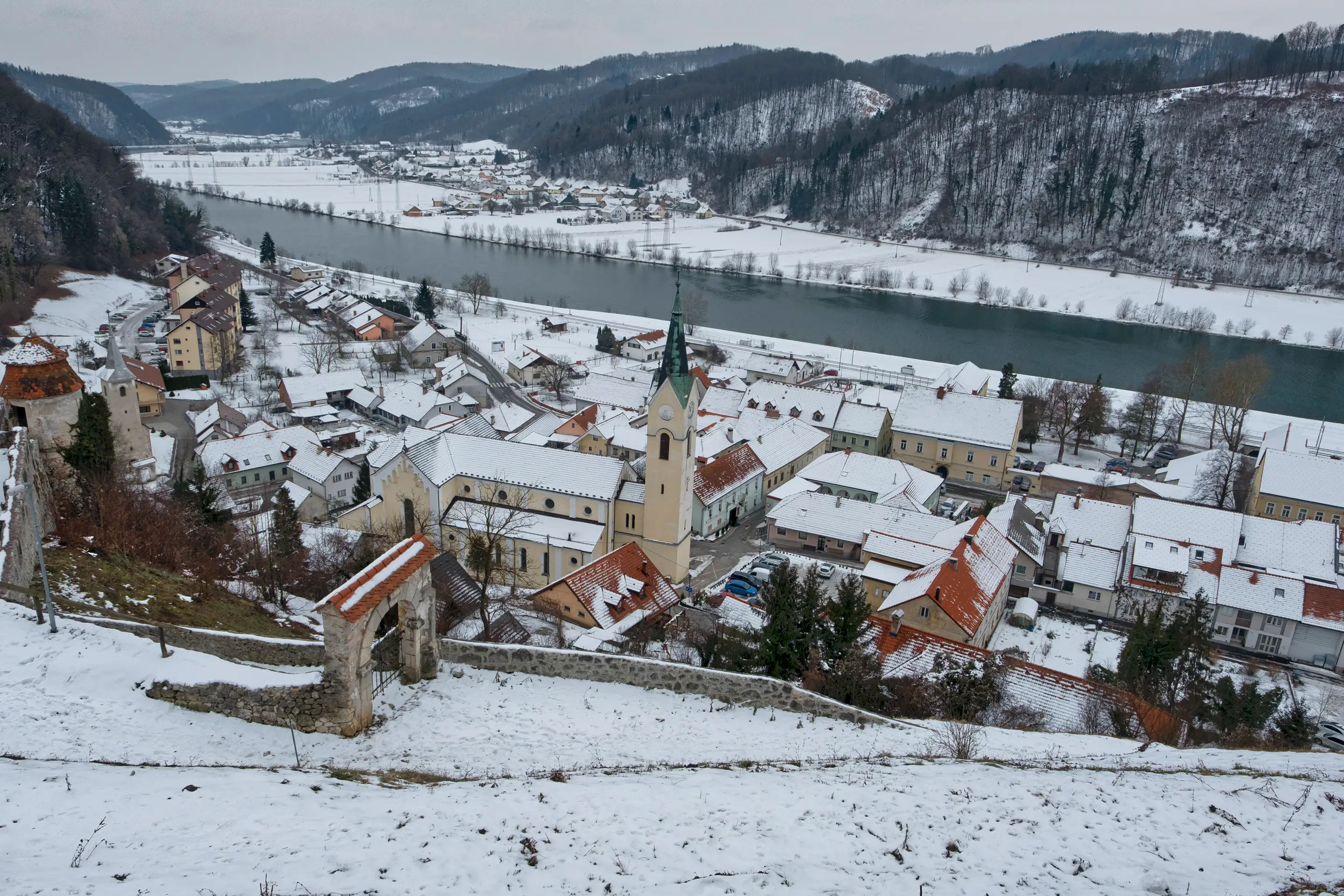 Melania Trump's hometown of Sevnica, Slovenia, covered in snow