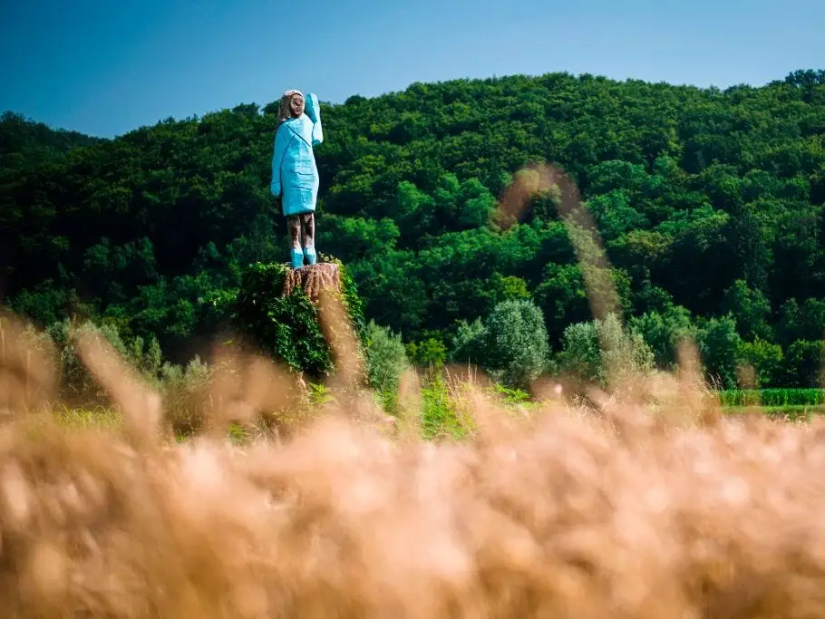 A statue of Melania Trump in Slovenia