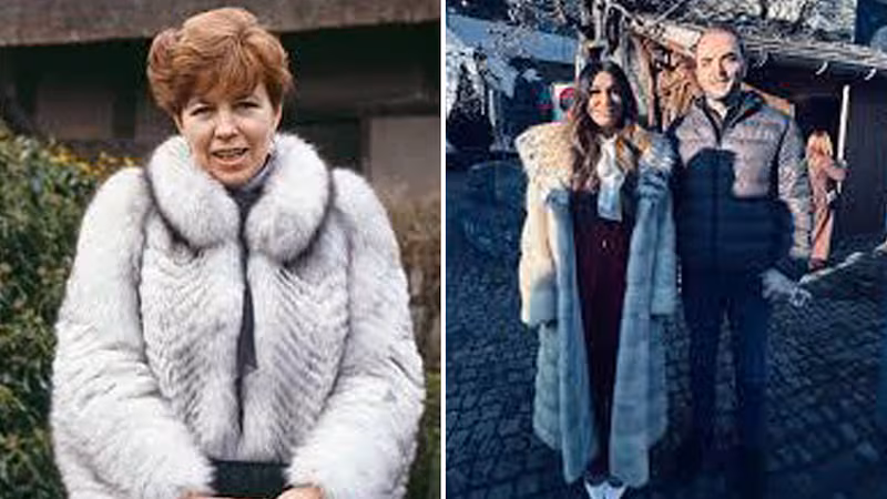 Kimberly Guilfoyle was channeling Raisa Gorbachev with her white fur in Davos.