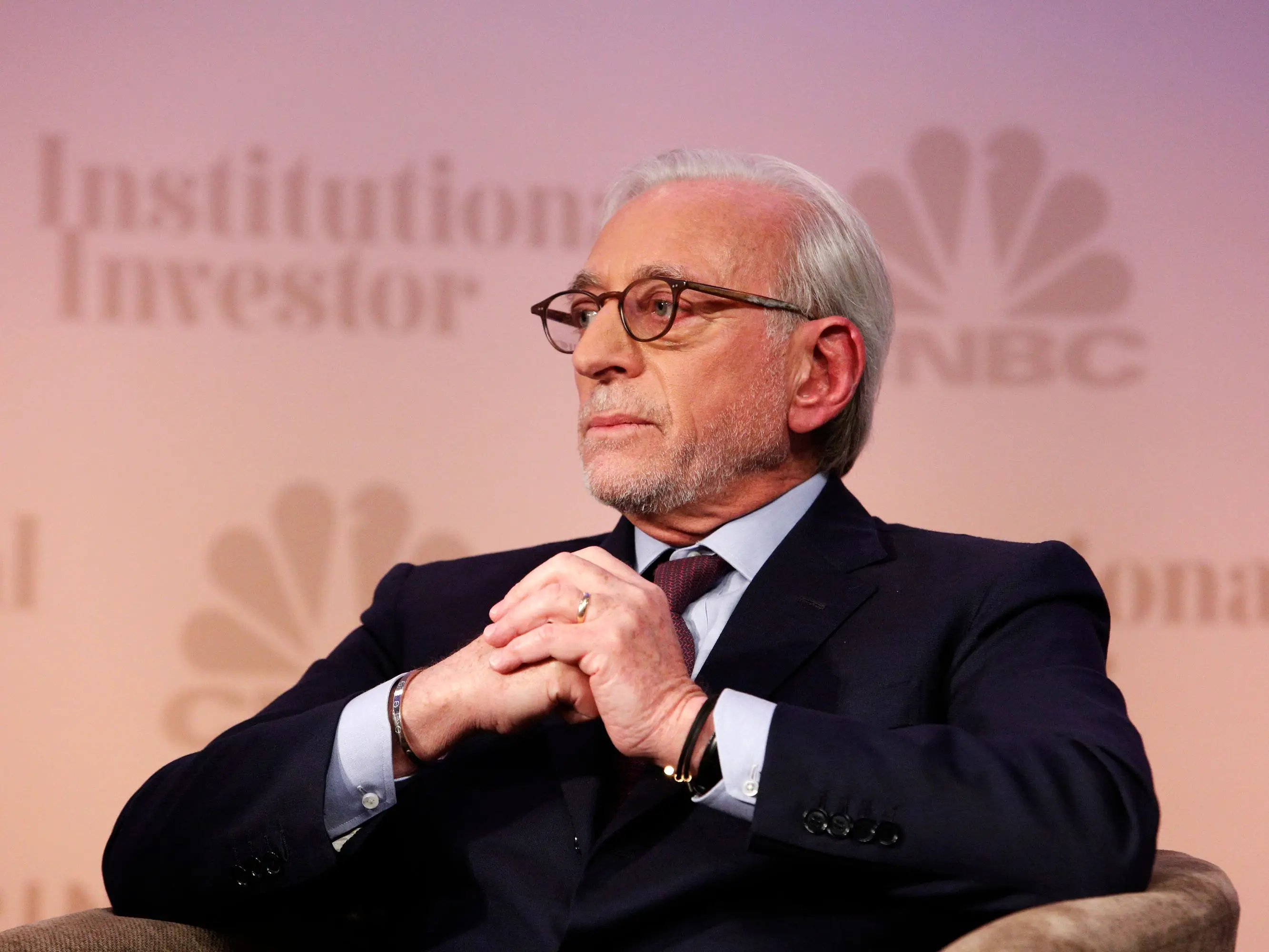 Nelson Peltz sitting at CNBC event