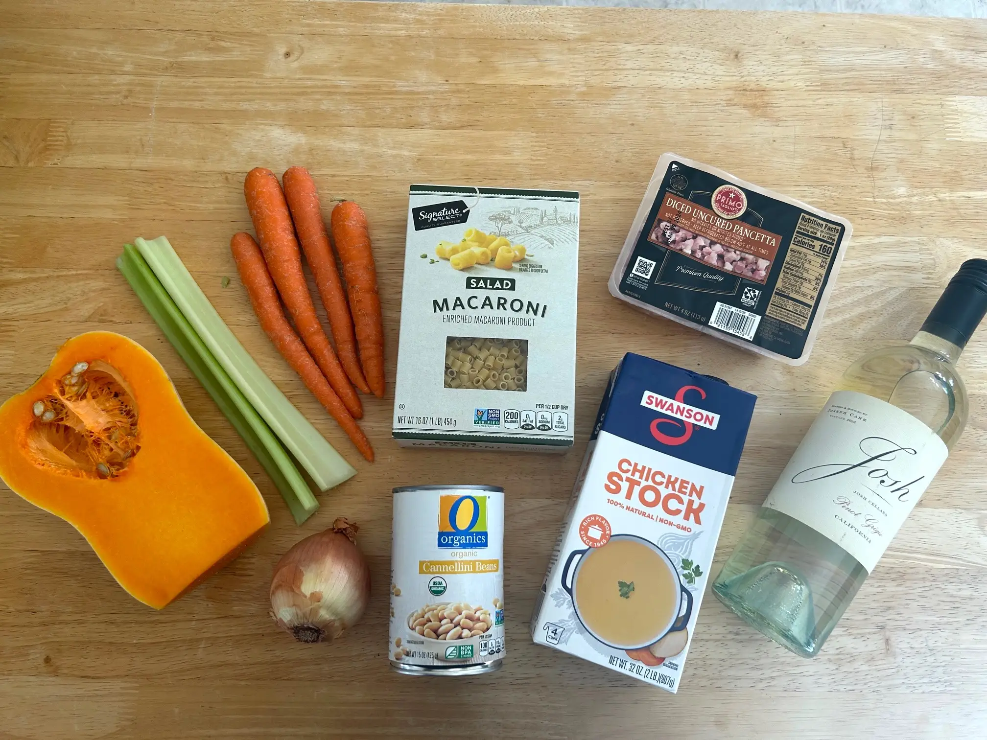 Ingredients for Ina Garten's winter minestrone soup