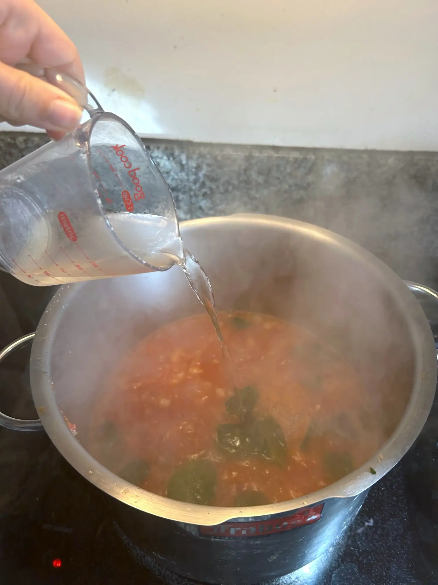 Adding wine to Ina Garten's winter minestrone soup