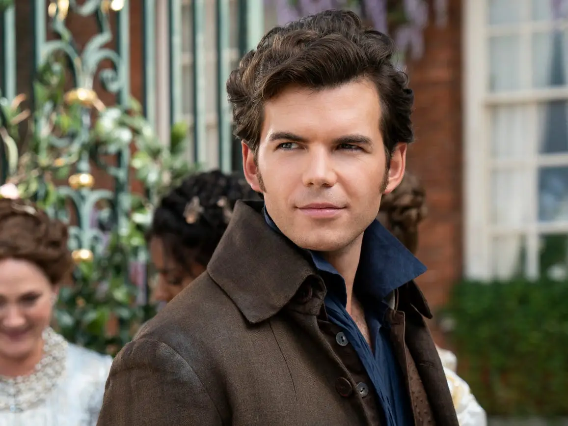 Luke Newton as Colin Bridgerton in season three of