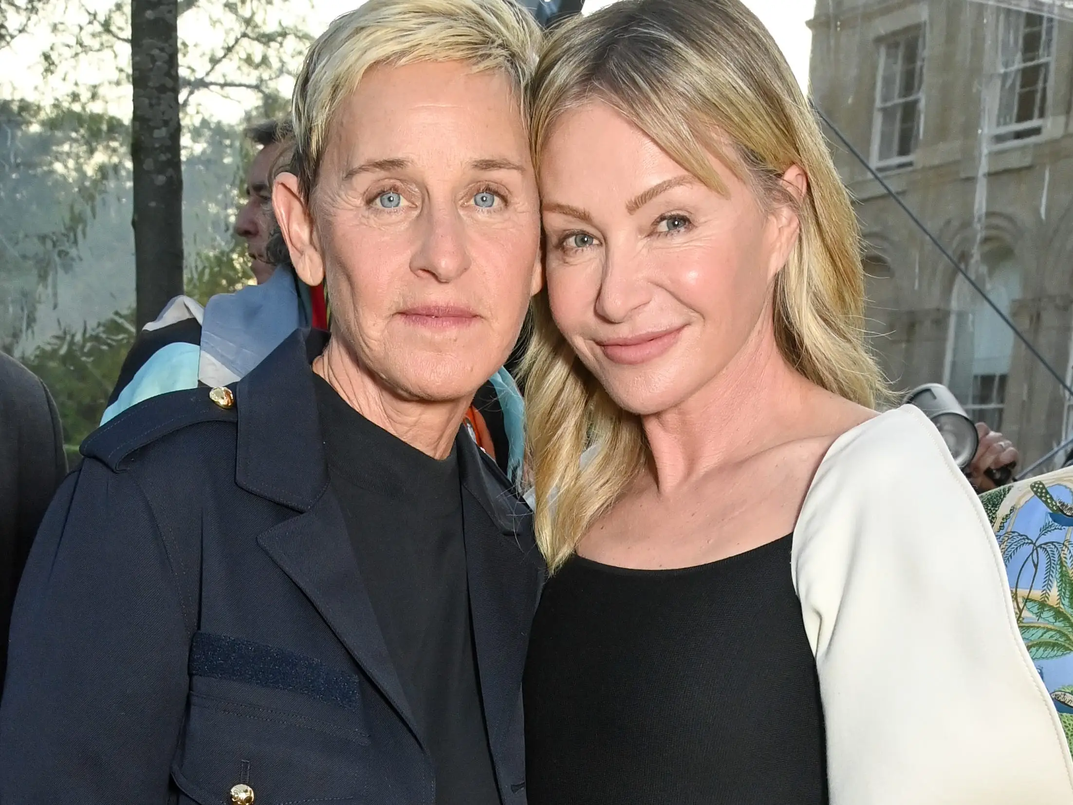 Ellen DeGeneres and Portia de Rossi in England in June 2023.
