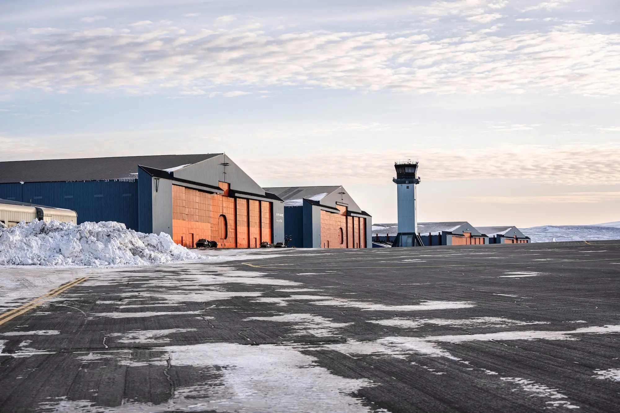 Buildings at Pituffik Space Base in Greenland.