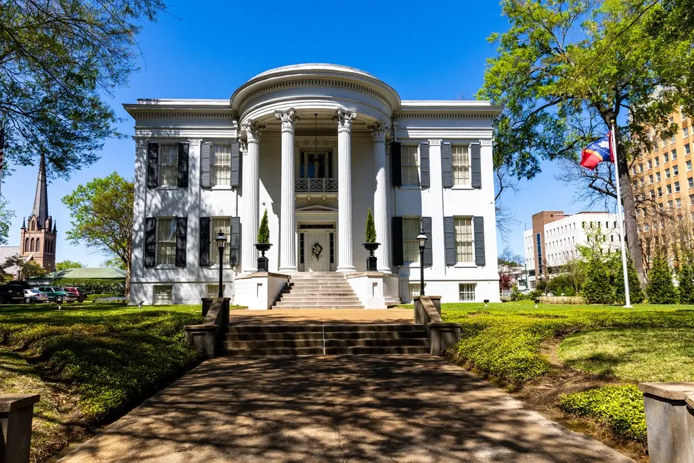 The governor's mansion in Jacksonville, Mississippi.