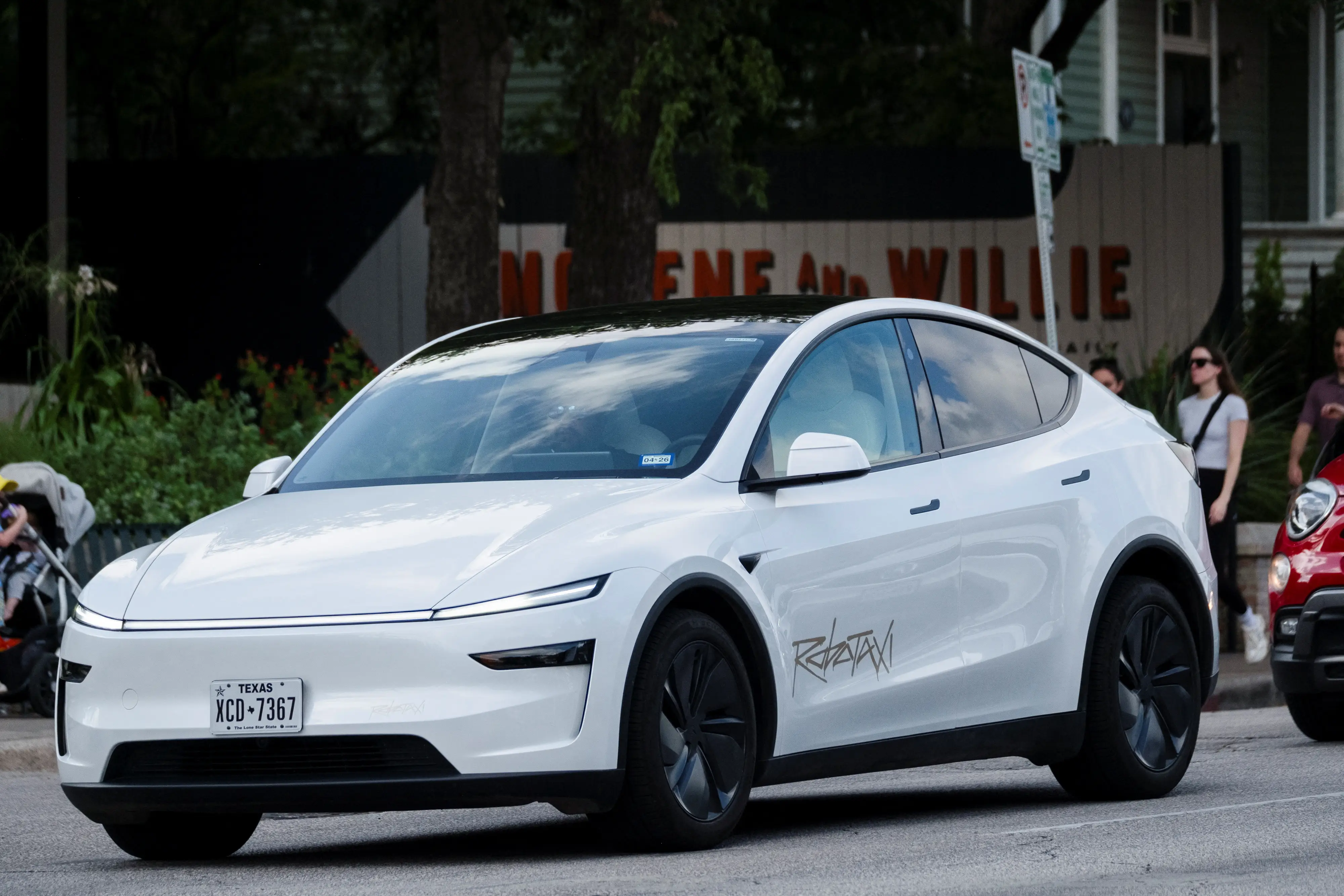 A Tesla Robotaxi on the streets in Austin