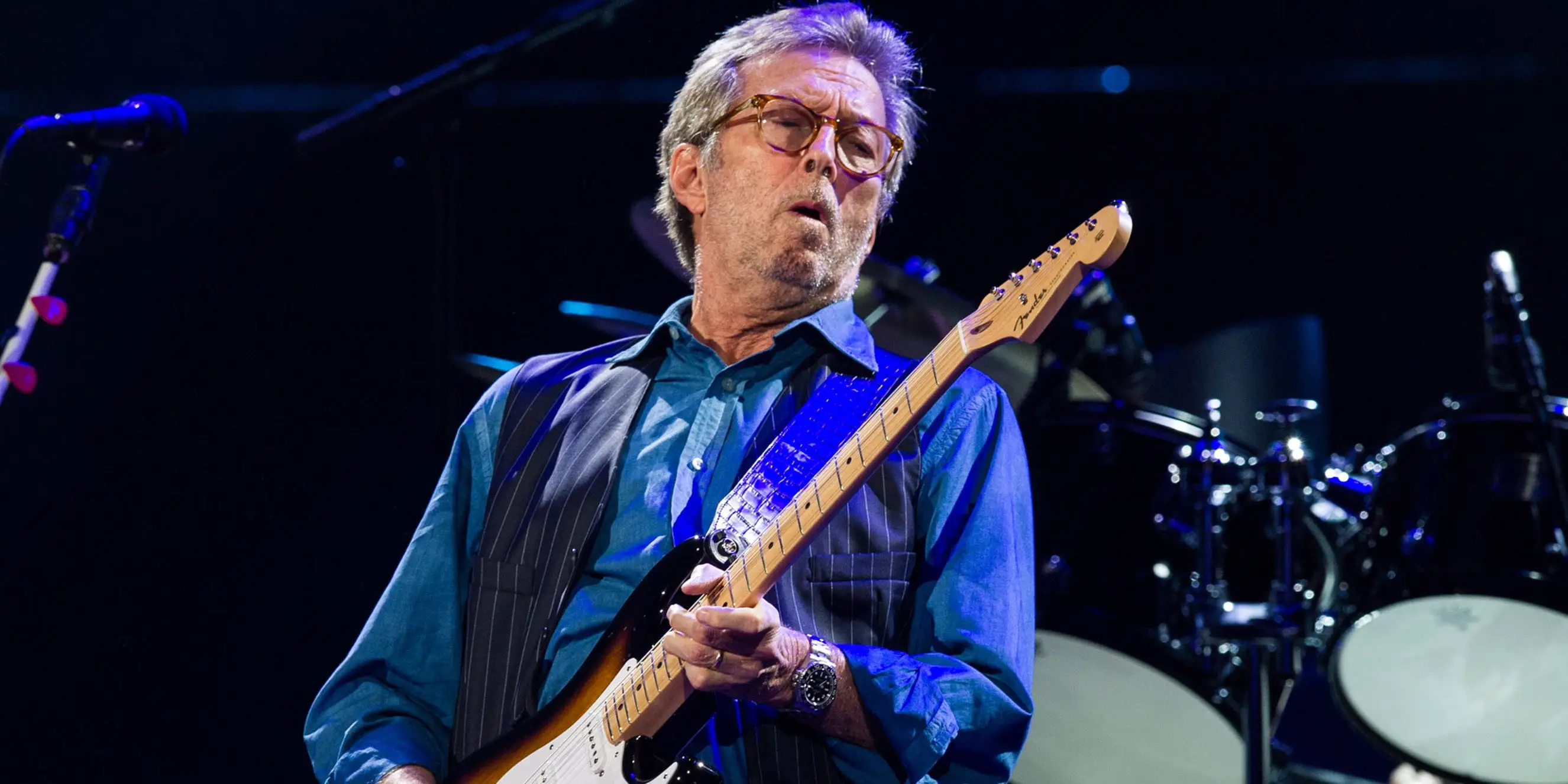 Eric Clapton performs live on stage at Royal Albert Hall on May 14, 2015 in London, England.