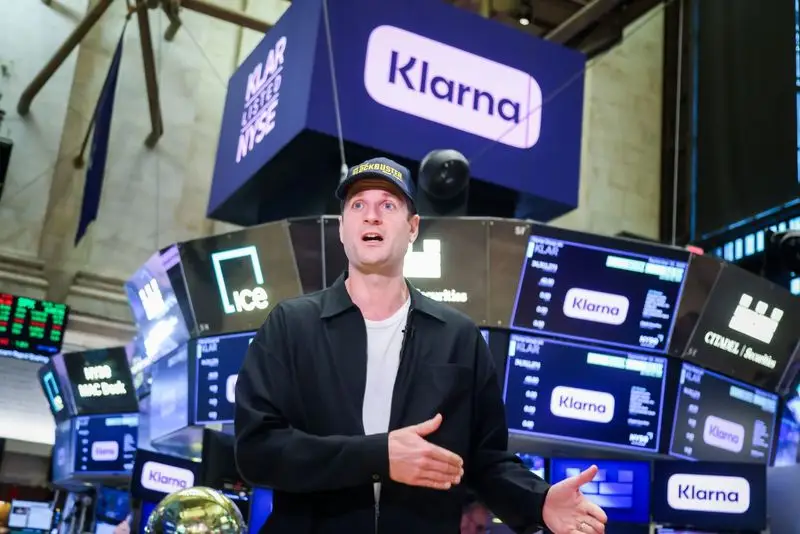 Sebastian Siemiatkowski, CEO and cofounder of Klarna, at the fintech company's NYSE debut on September 10.