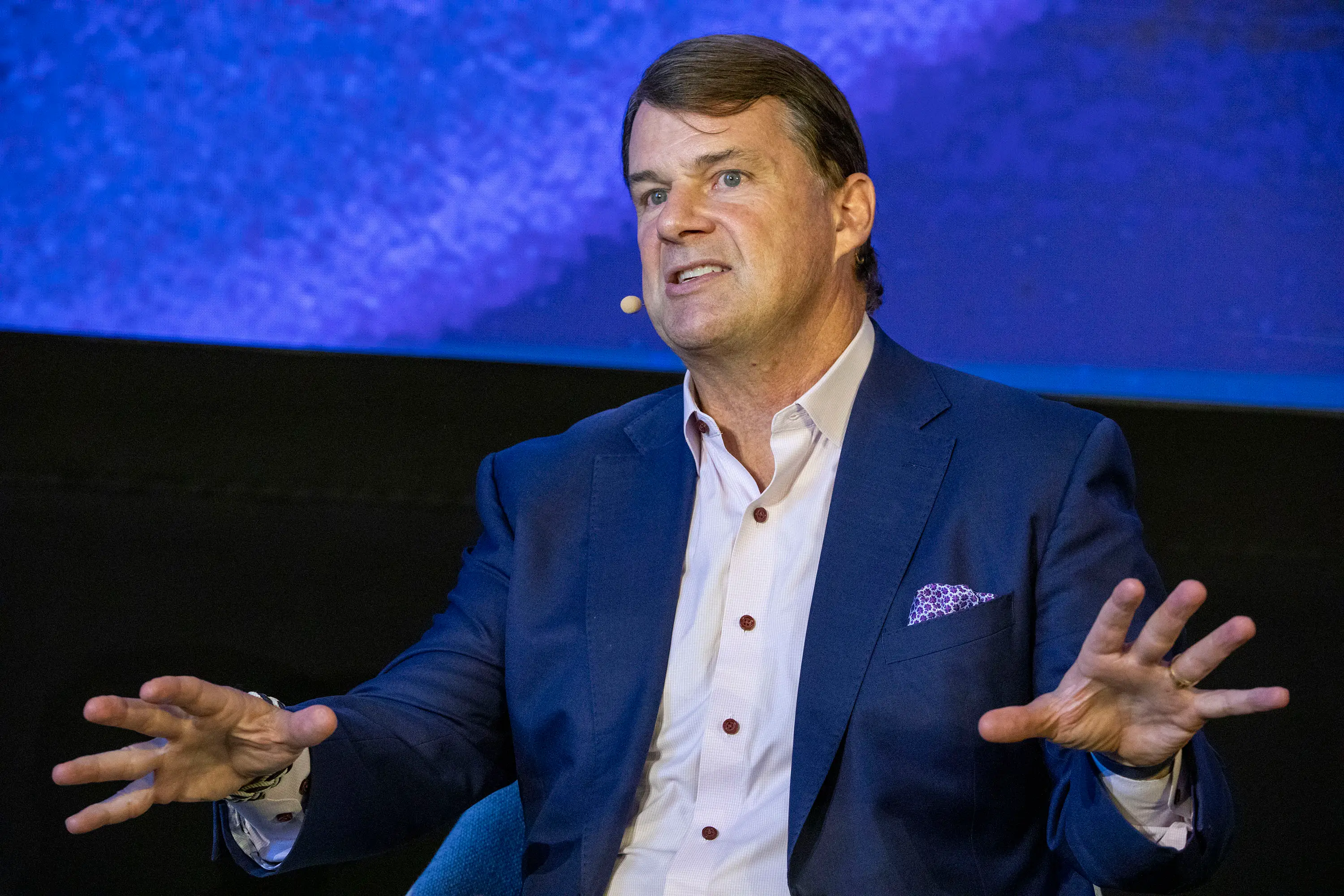 Jim Farley, Ford's CEO, speaks at the company's inaugural Pro Accelerate event.