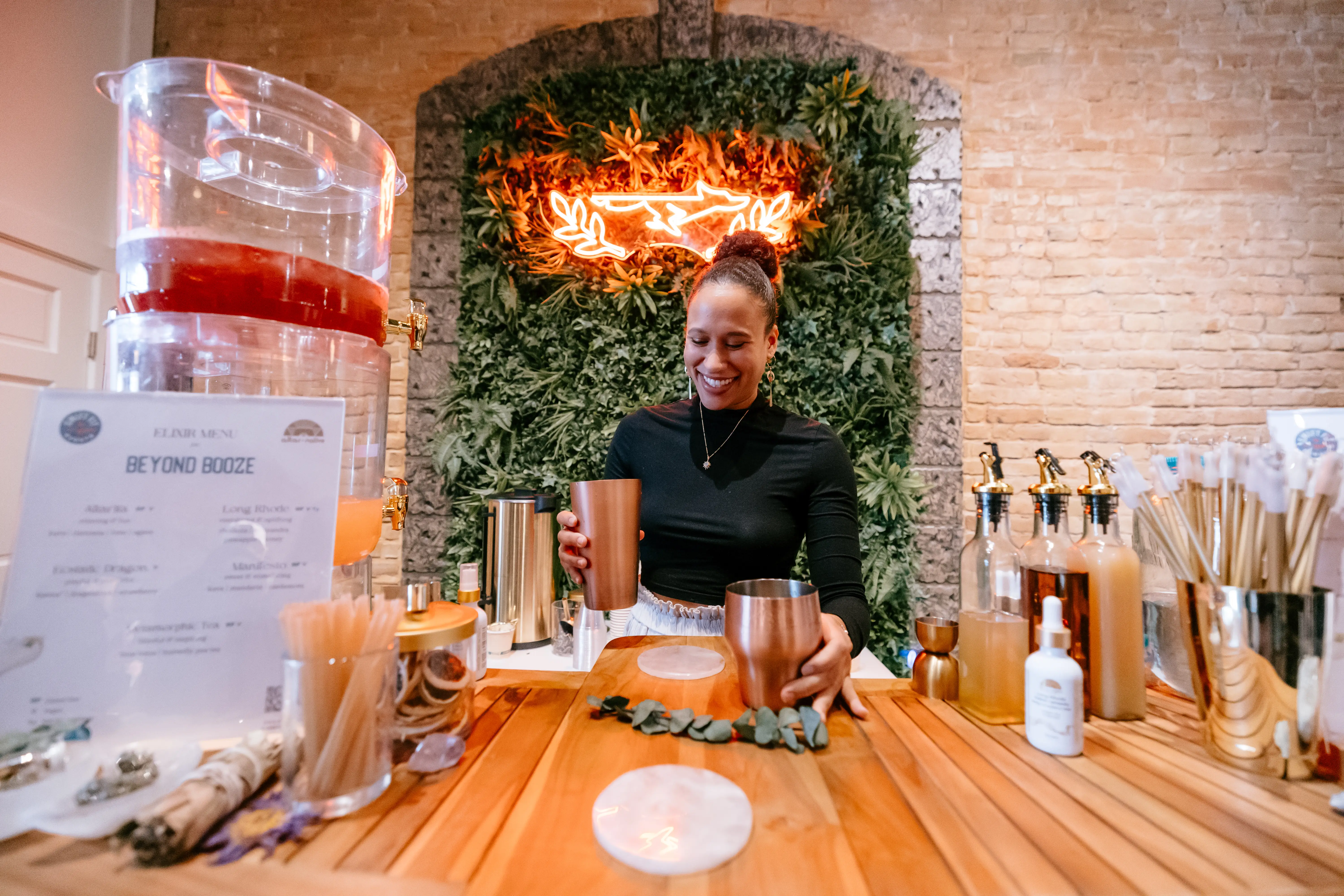 Altar Native founder Yasmin Santos stands behind her