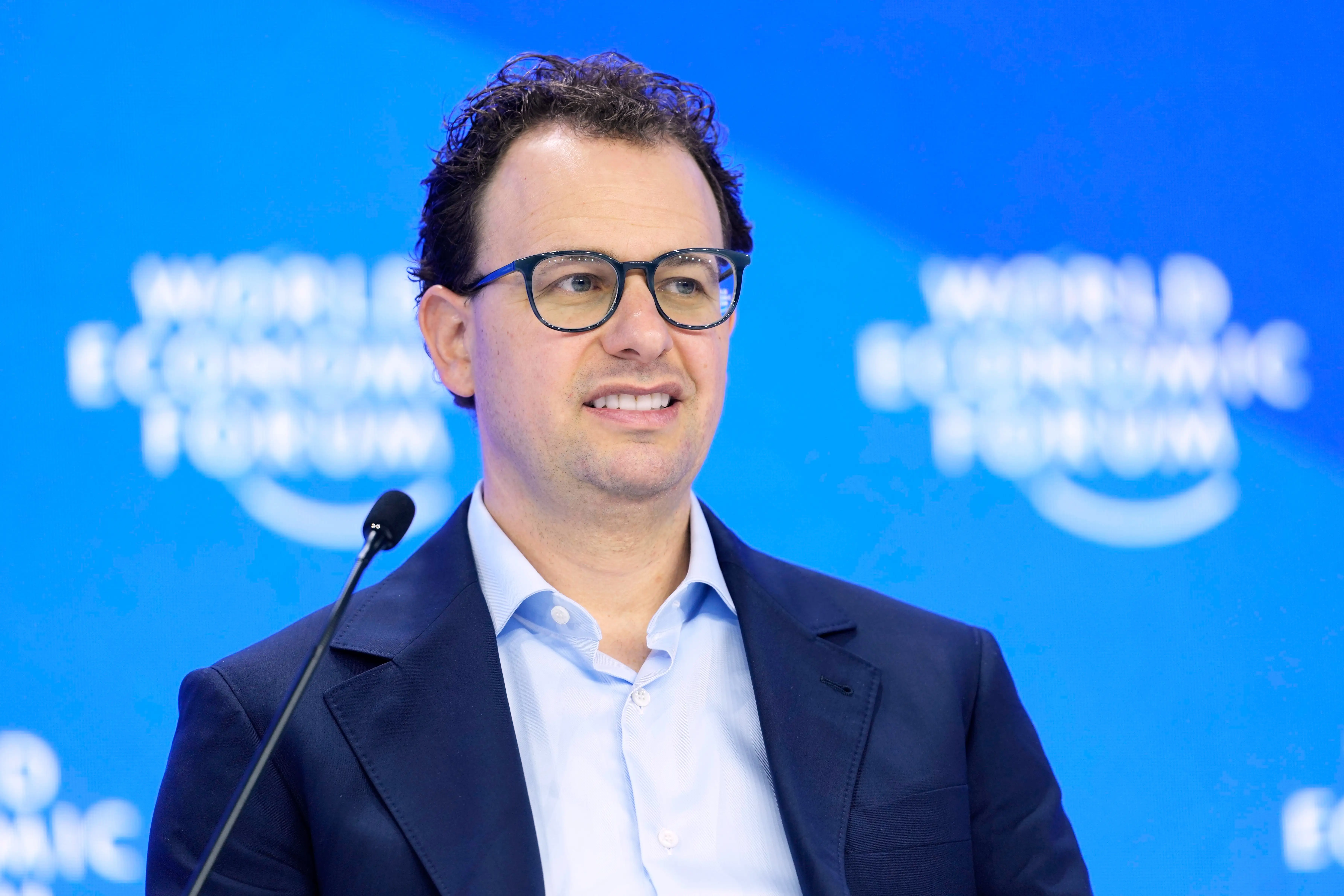 Anthropic CEO Dario Amodei at the annual meeting of the World Economic Forum in Davos, Switzerland, in January 2025.