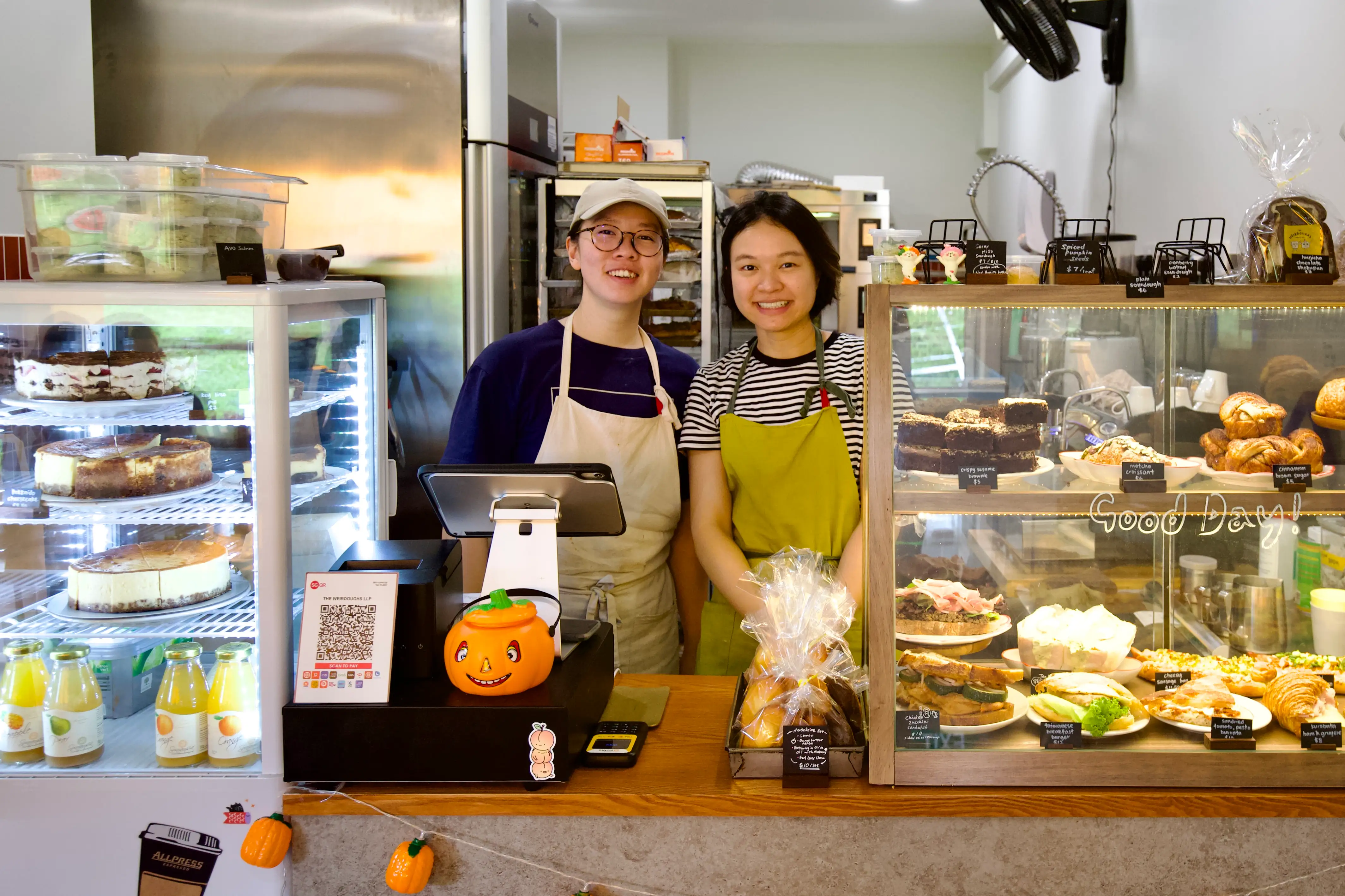 Au Hui Her and Liu Yi Wen run The Weirdoughs, a bakery in Singapore.