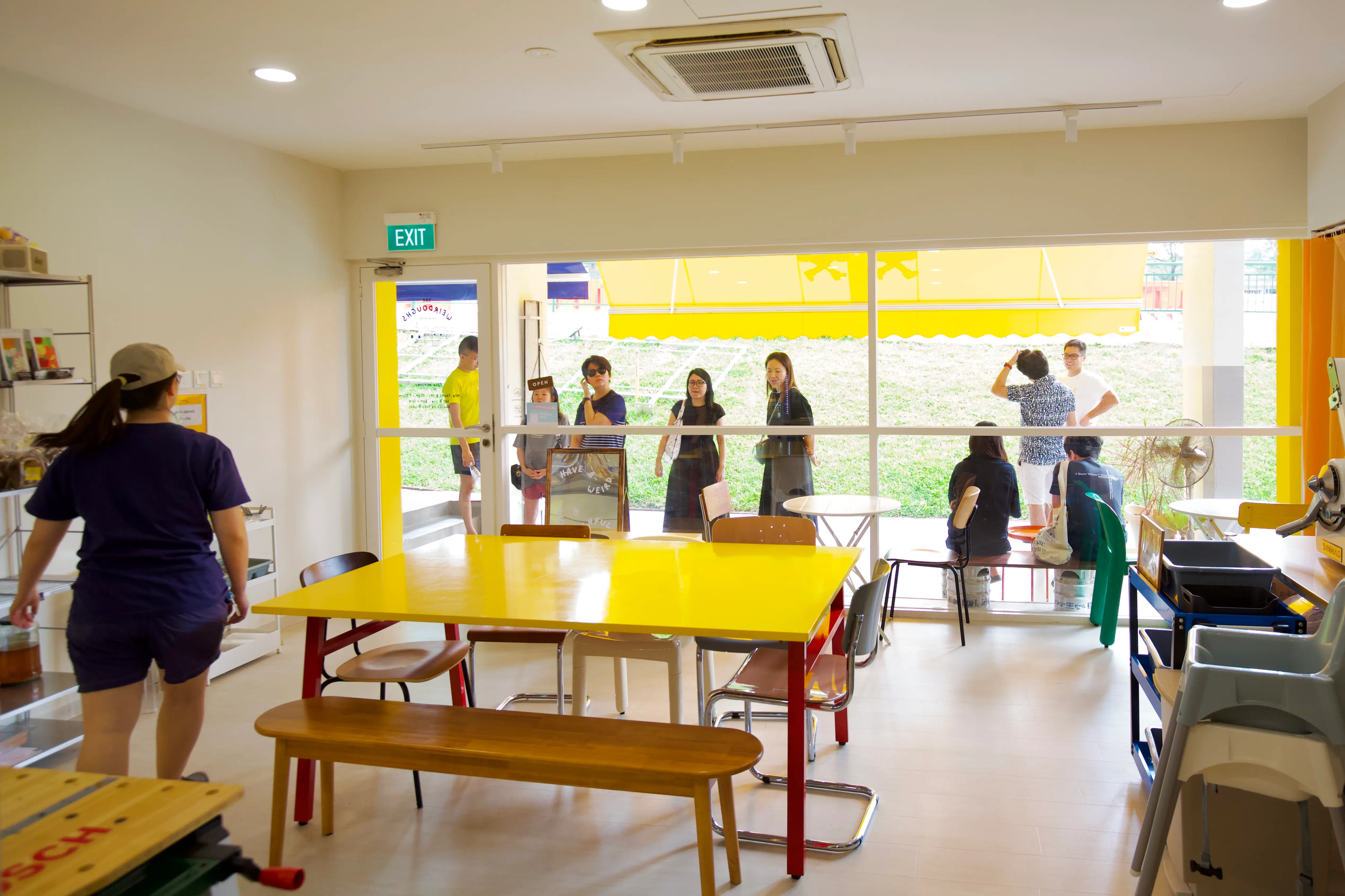A queue had formed outside The Weirdough's storefront before opening time.