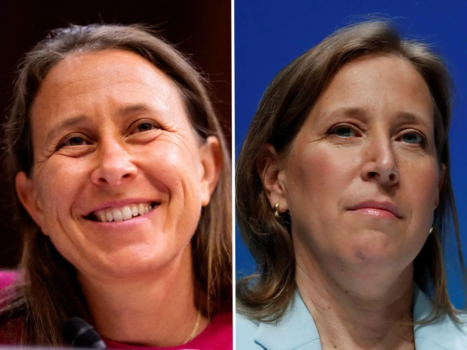 side by side of Anne Wojcicki and Susan Wojcicki