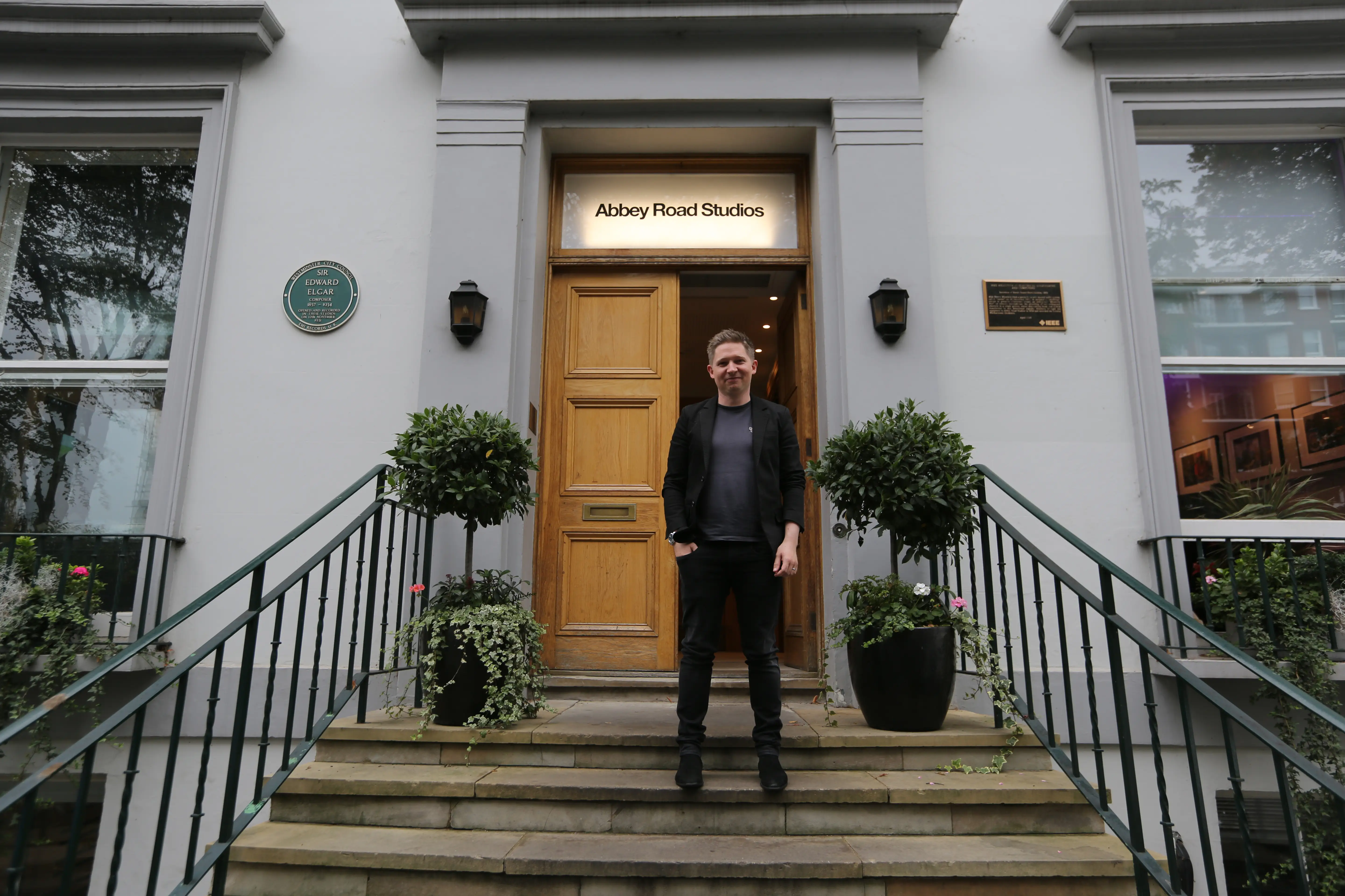 Ryan Edwards outside Abbey Road Studios
