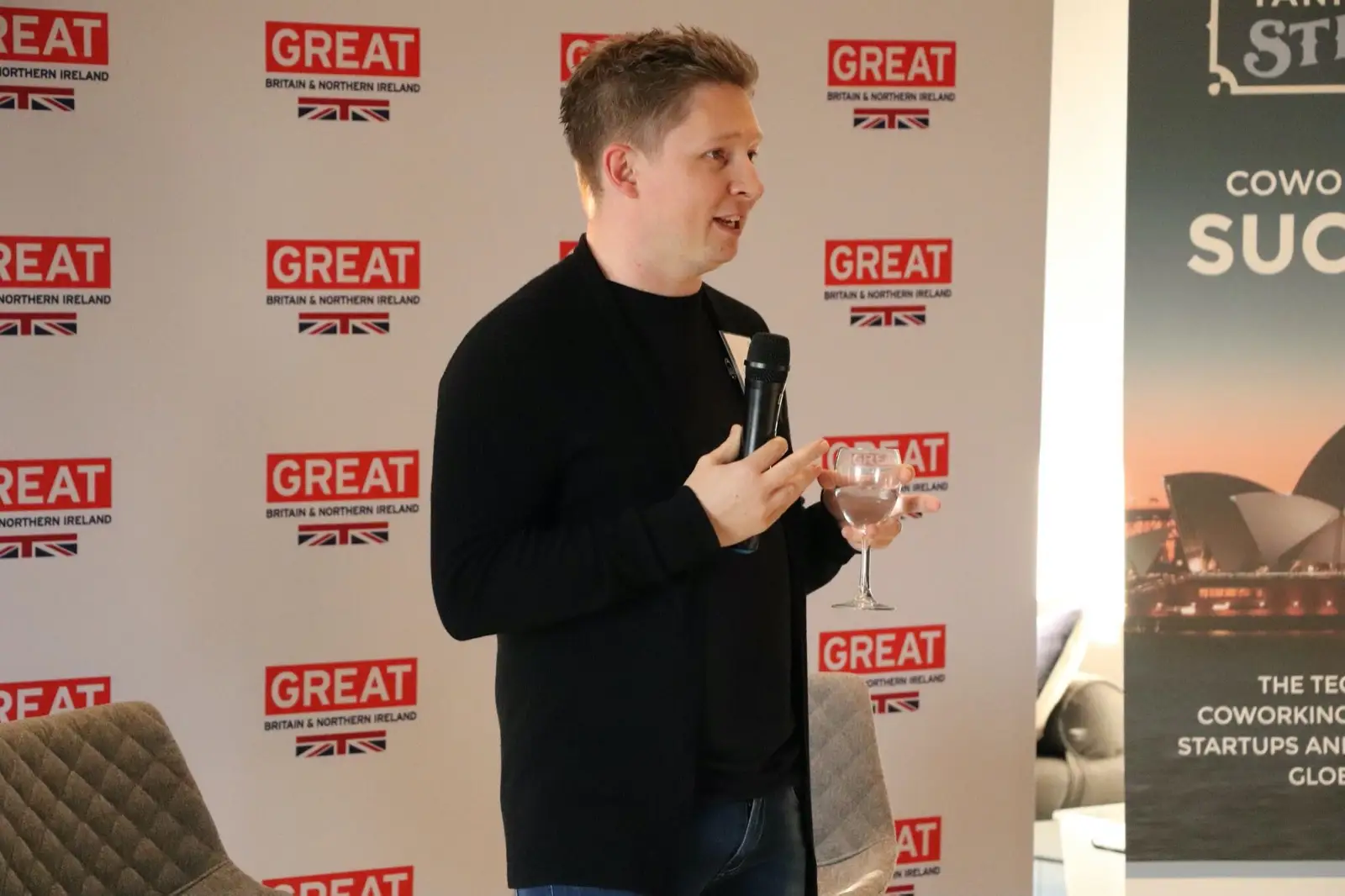 Ryan Edwards giving a talk