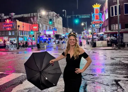 Jennifer Bennie, a Navy veteran, wore her vintage Navy tiara to a recent 250th birthday celebration for the service