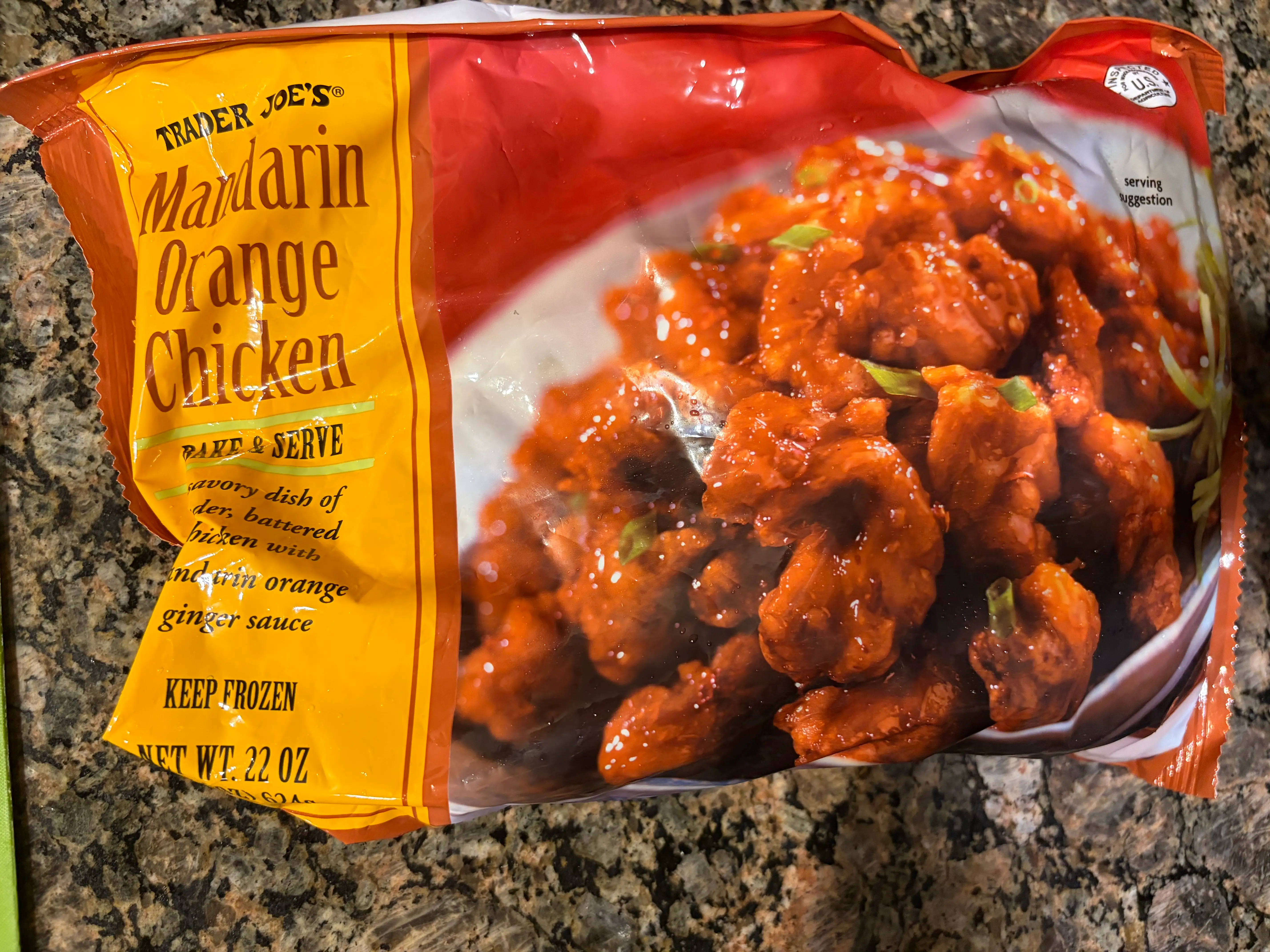 Trader Joe's Mandarin orange chicken.
