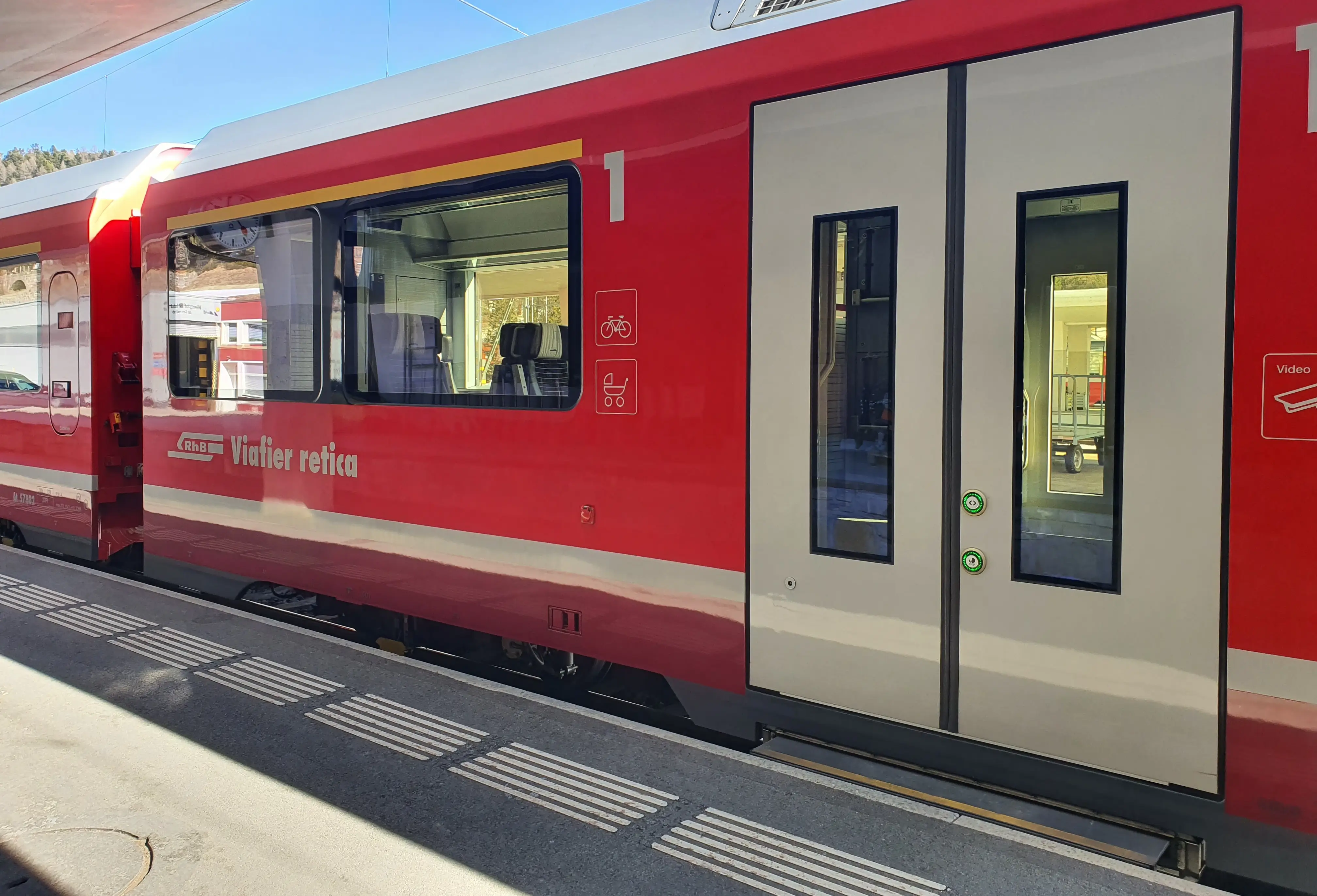 First-class train car in Switzerland