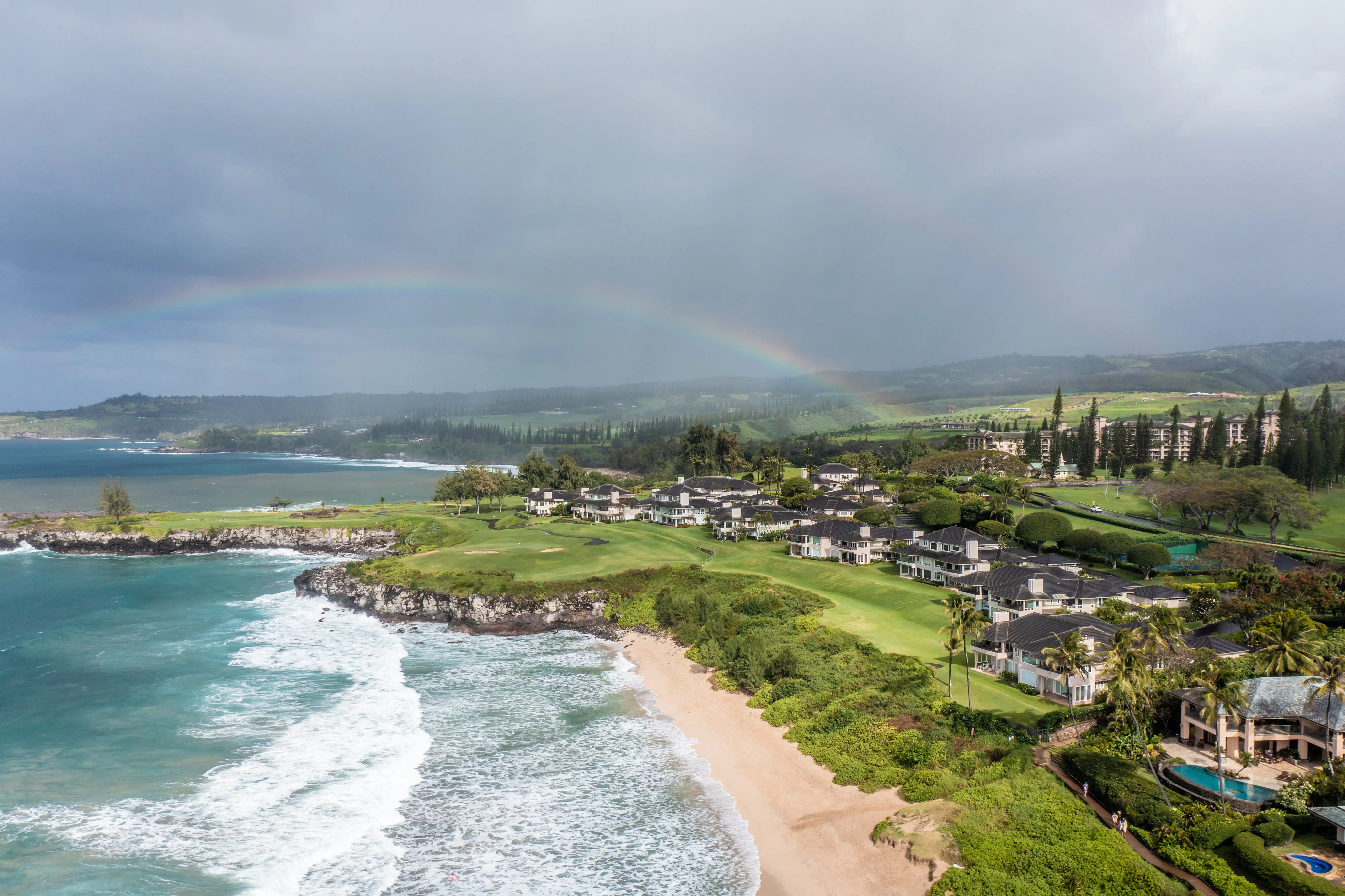 An overview of Maui, Hawaii.