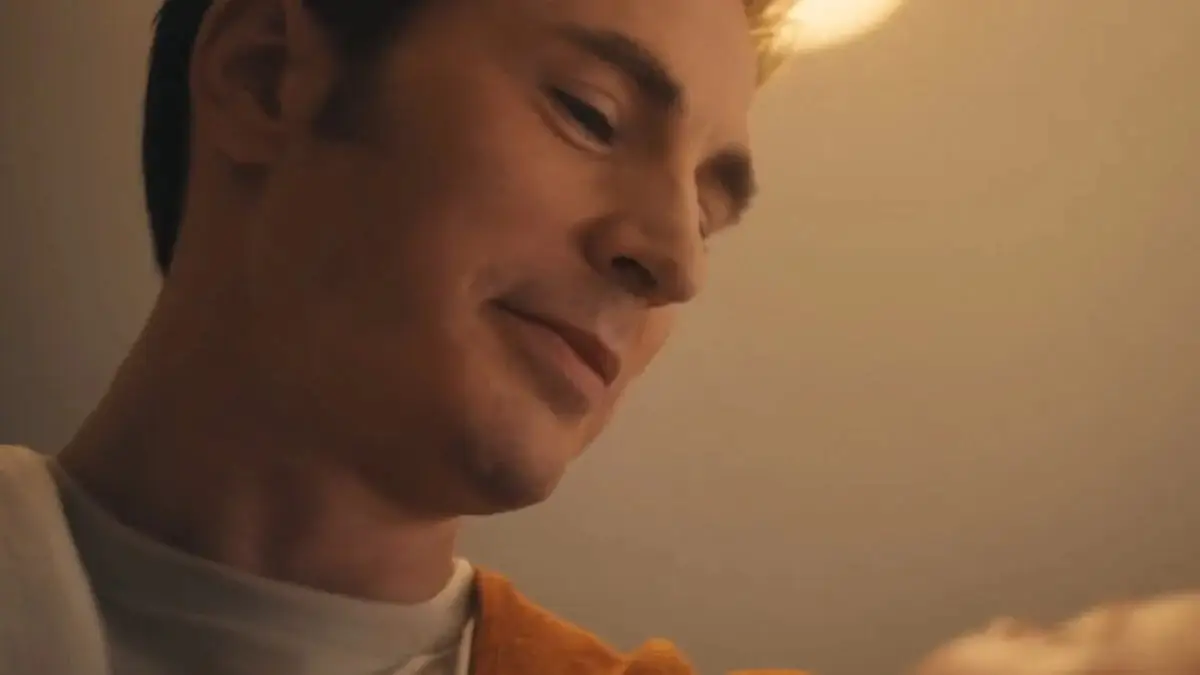 Chris Evans holding a baby in the Avengers Doomsday teaser