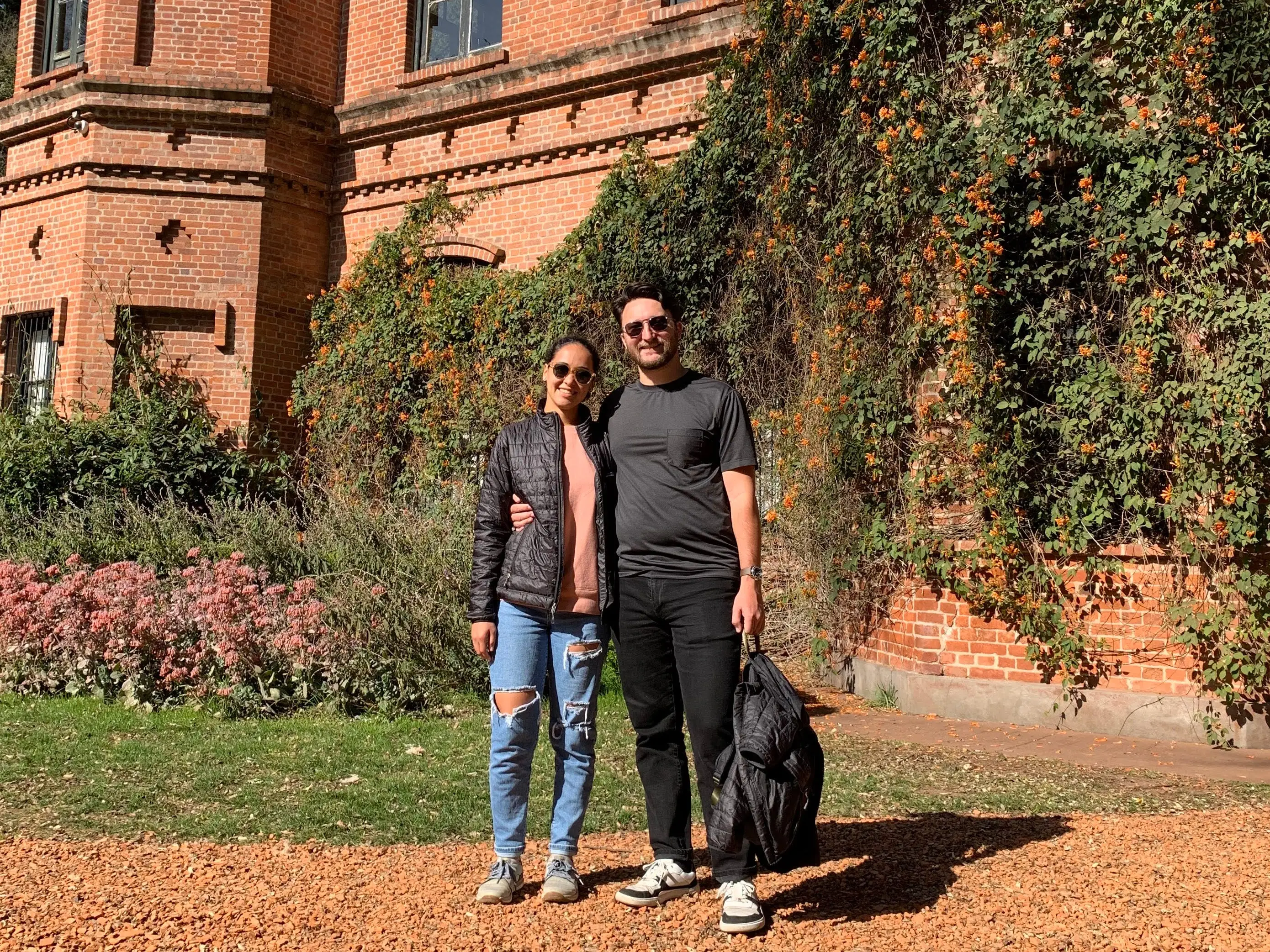The author and her partner posing in Buenos Aires.