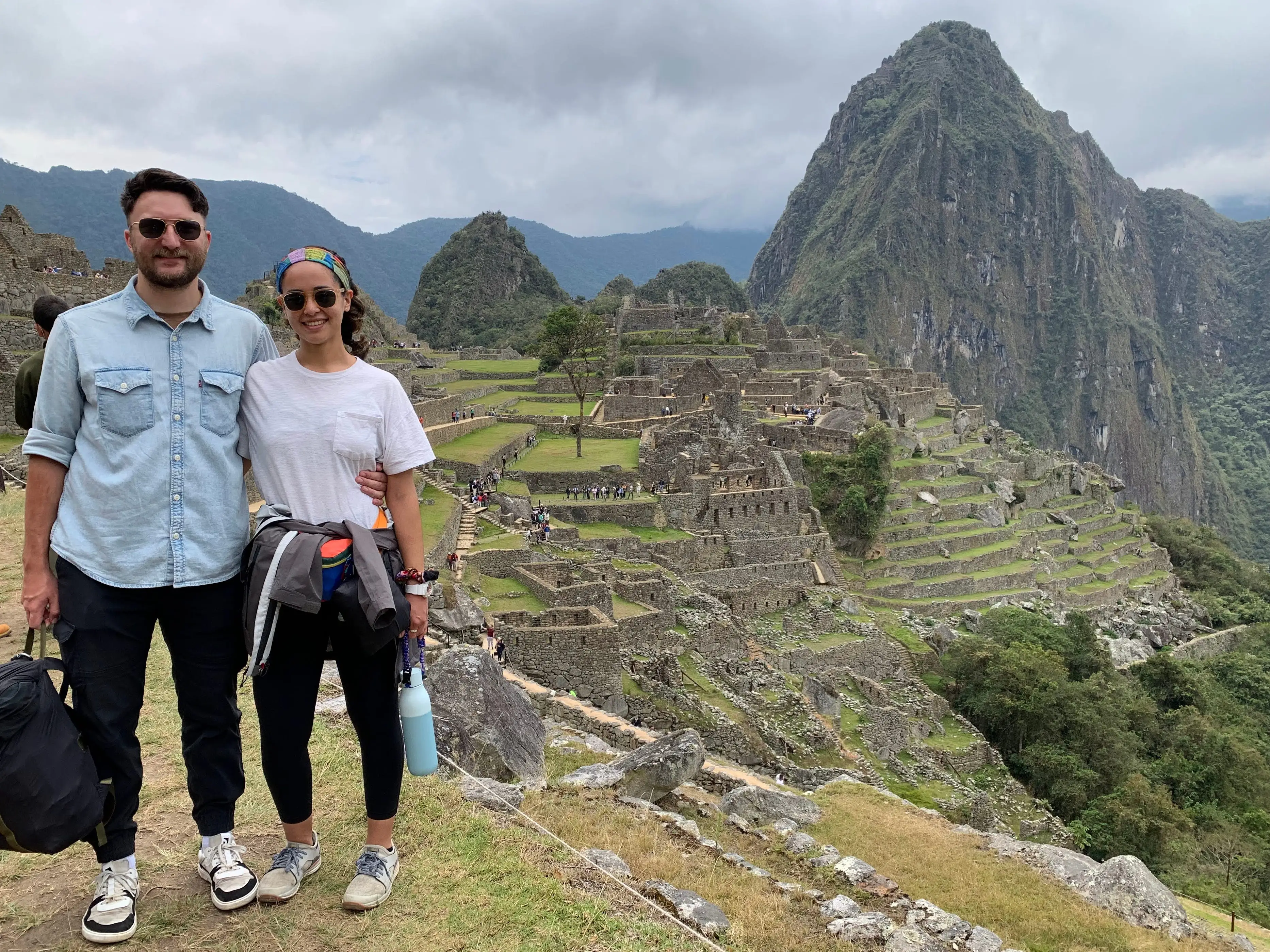 The author and her partner at Machu Picchu.