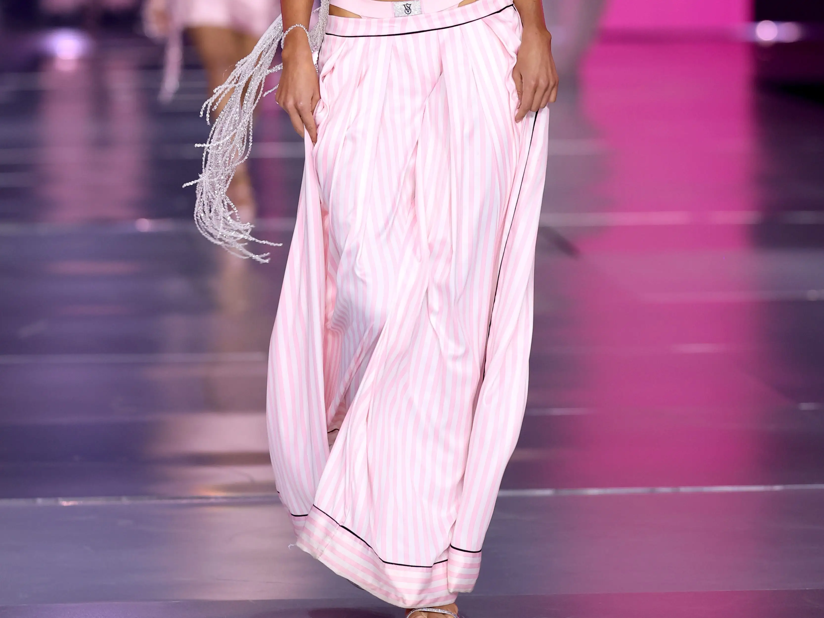 Taylor Hill walks in the 2025 Victoria's Secret Fashion Show.