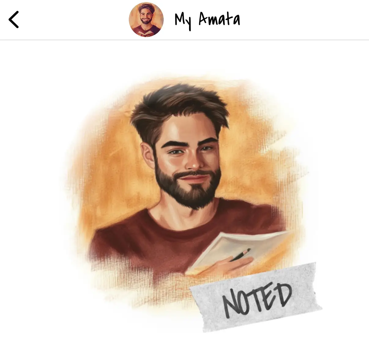 My Amata AI matchmaker is pictured.