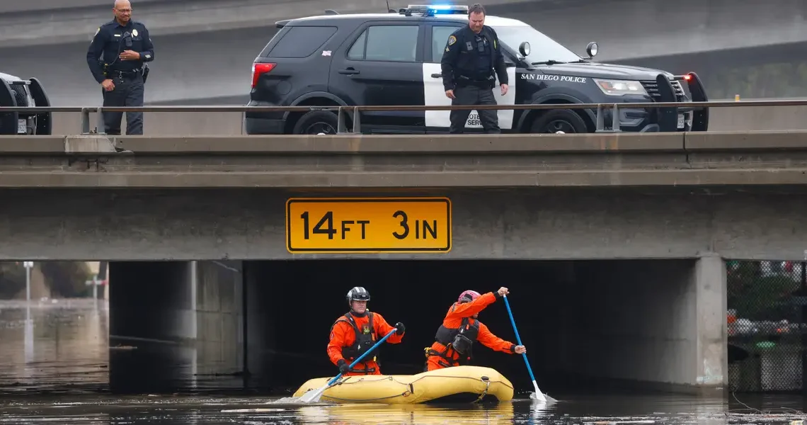 40 New Year’s Day flights were diverted away from San Diego after a storm hit the city