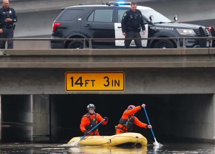40 New Year’s Day flights were diverted away from San Diego after a storm hit the city
