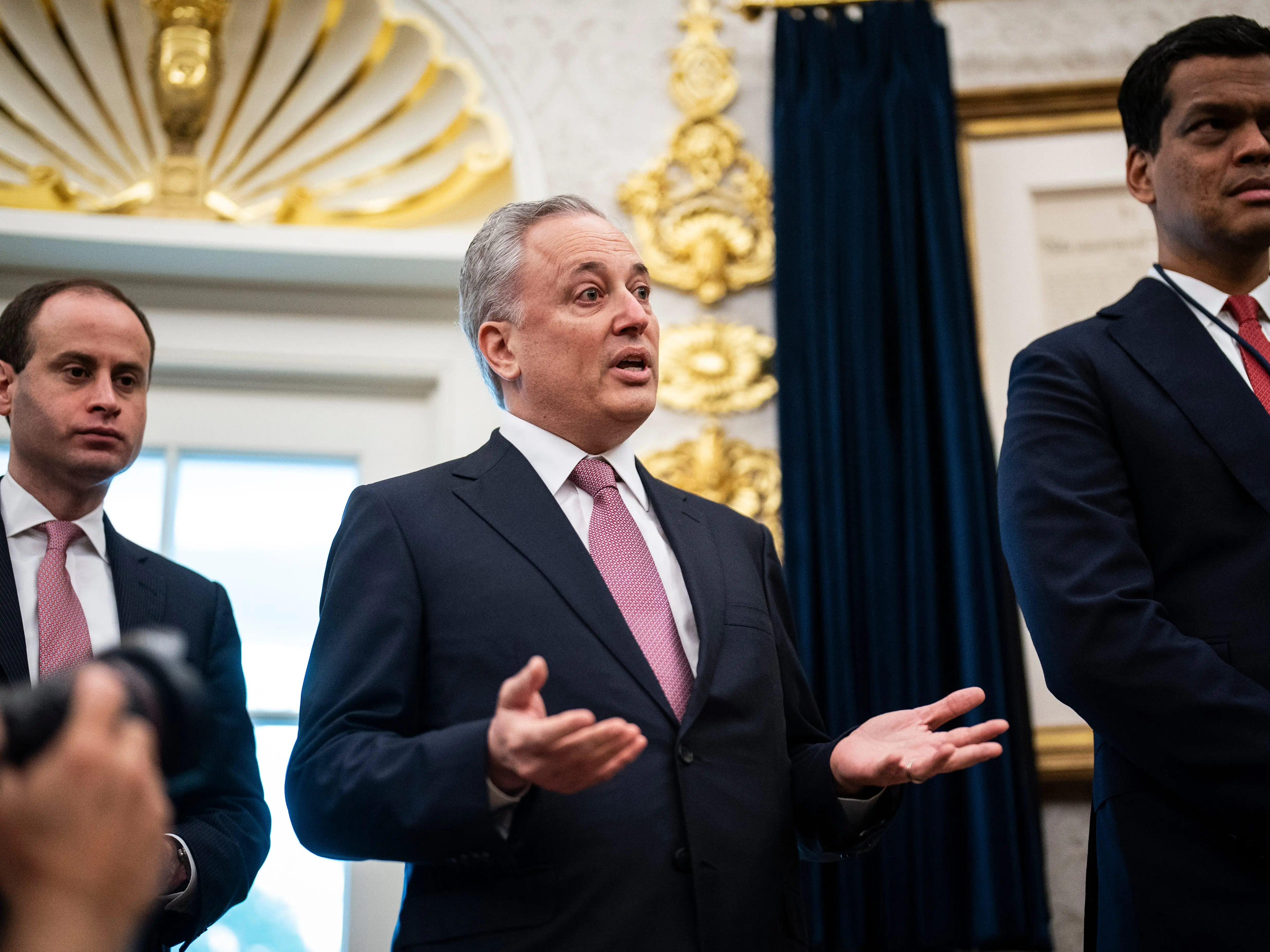 White House AI and crypto czar David Sacks speaks with President Donald Trump.