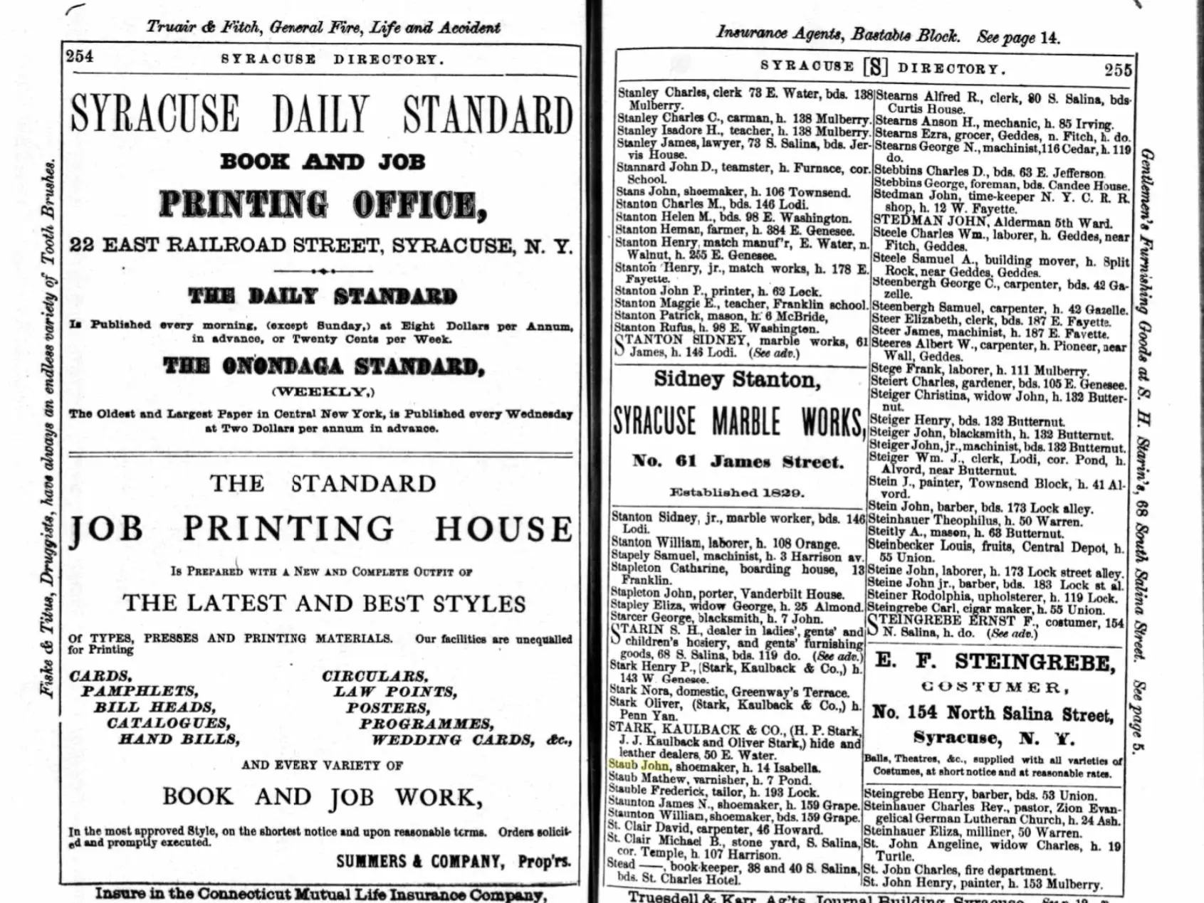 A city directory the author used to learn that someone in her family was a shoemaker.