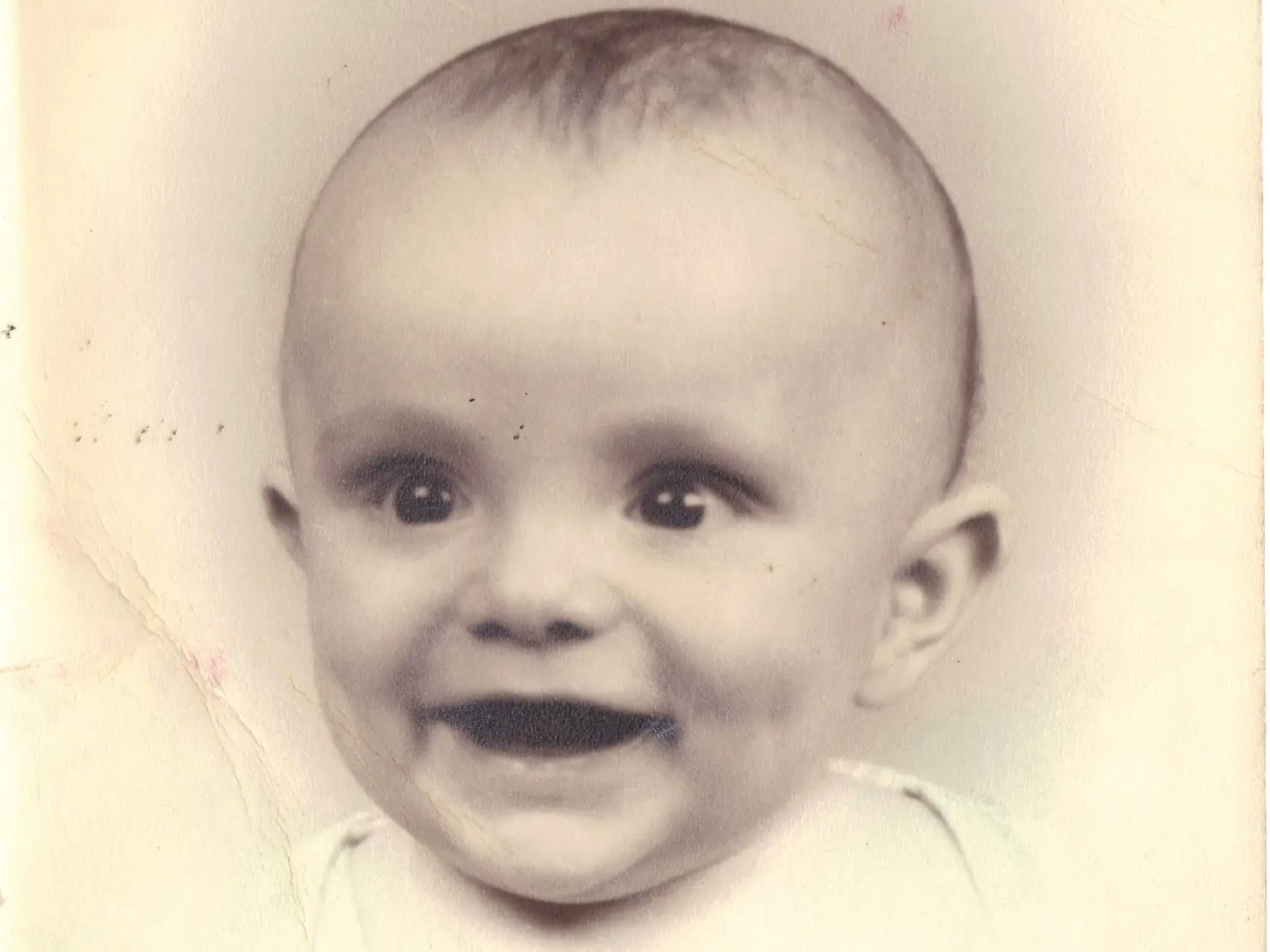 The author's father shown at 6 months.