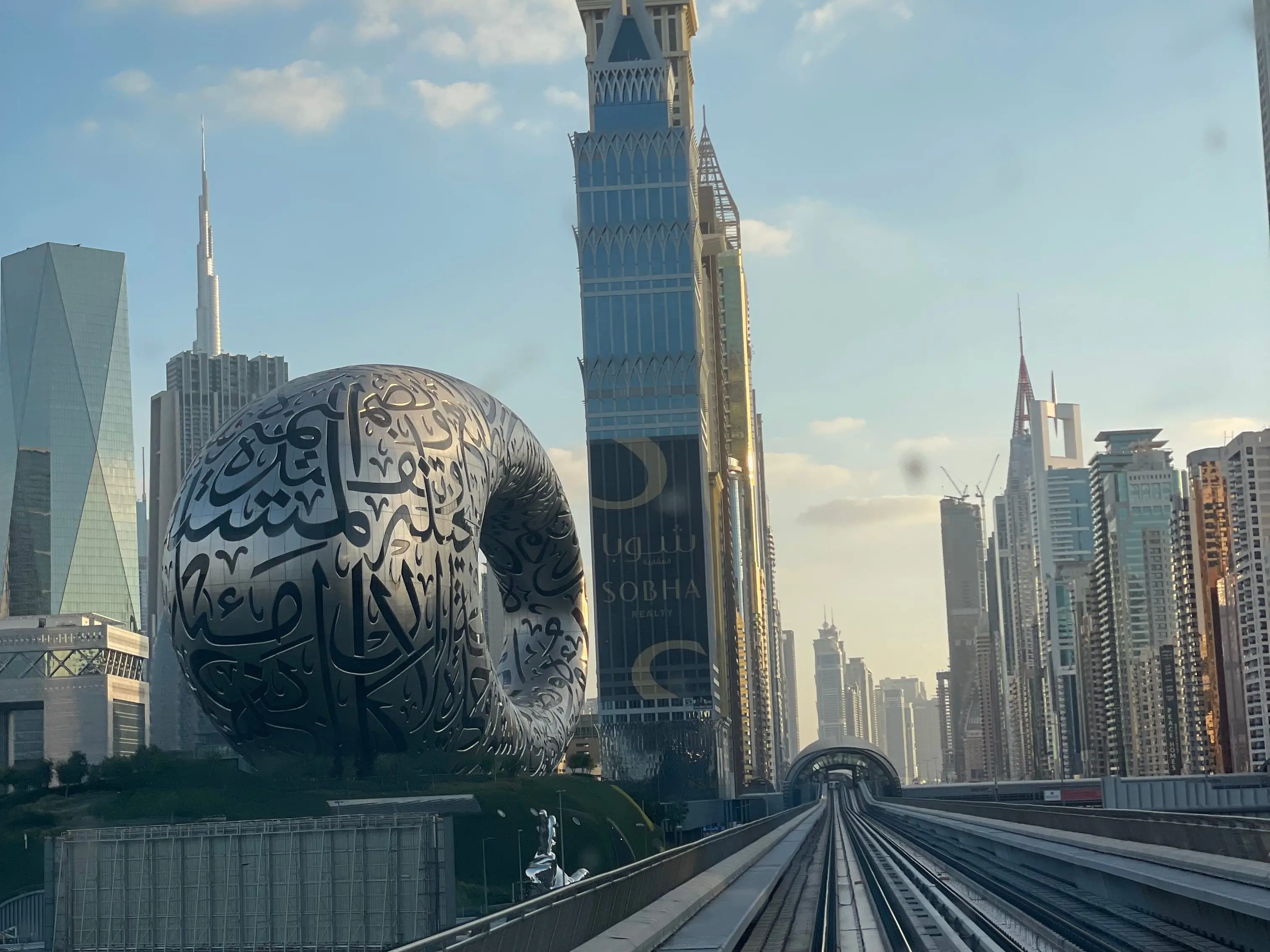 Dubai's tall buildings, futuristic arcitecture