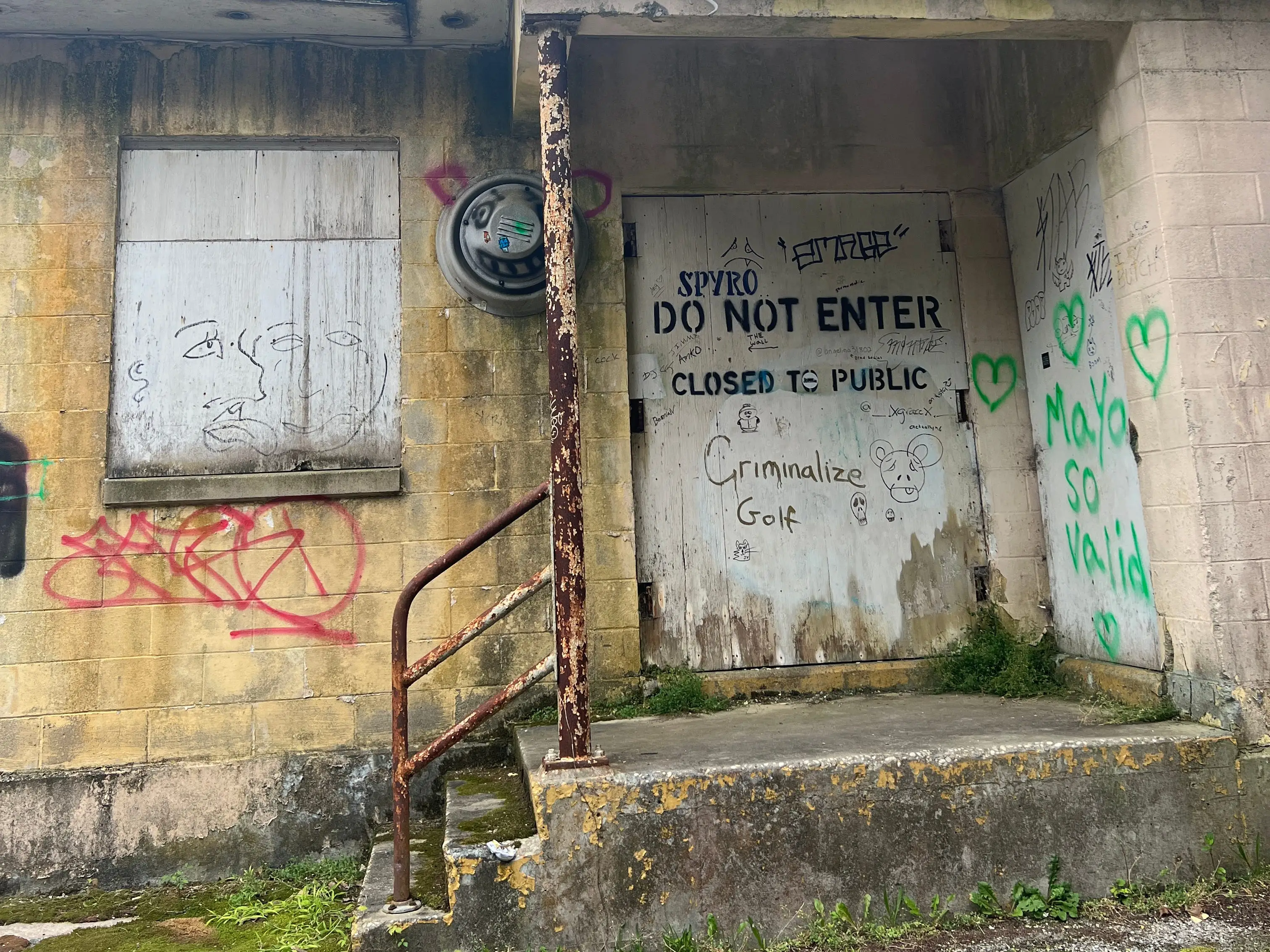 an abandoned building camp hero