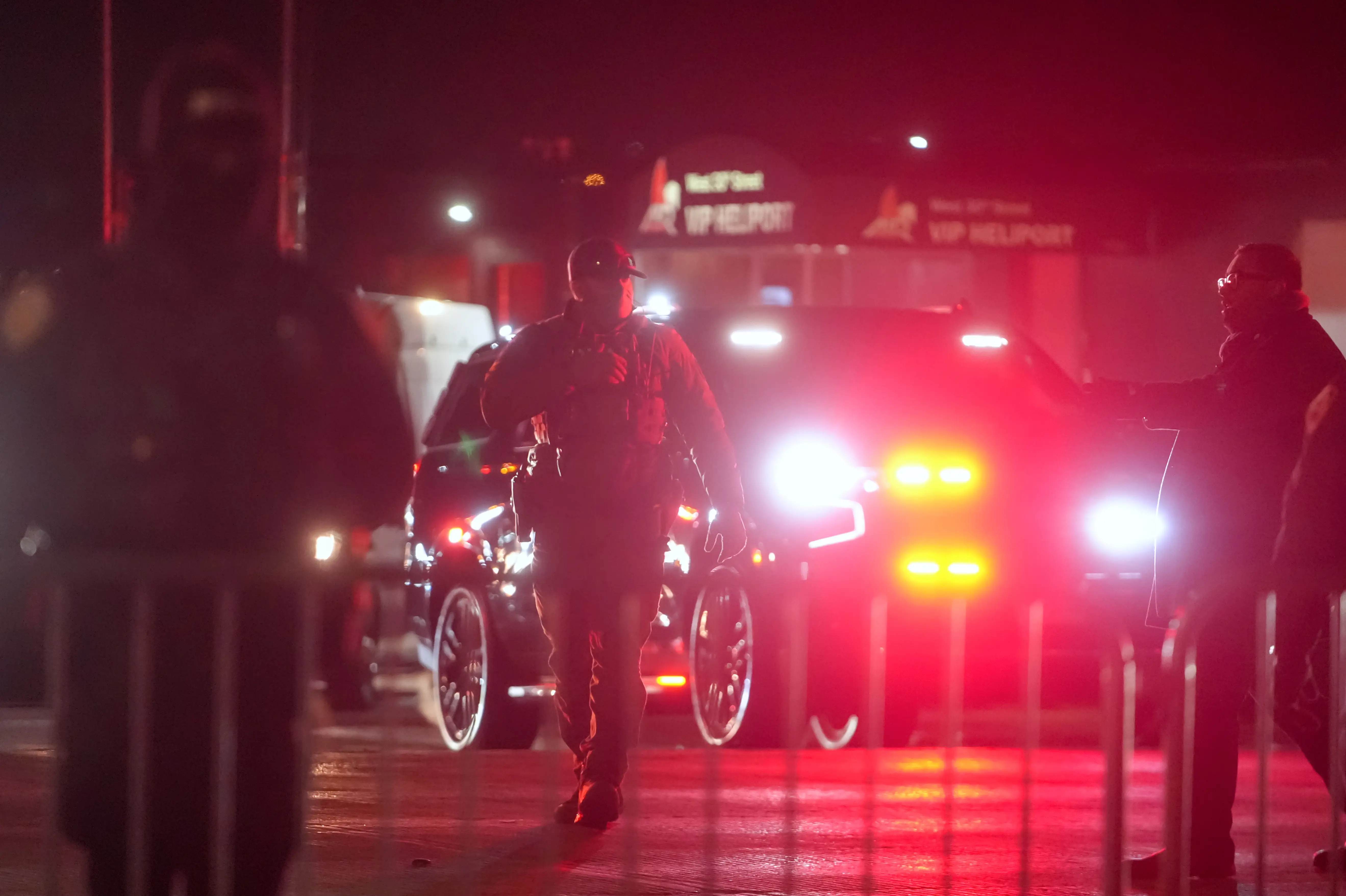 The scene at MDC on Saturday evening as Maduro was transported to the prison