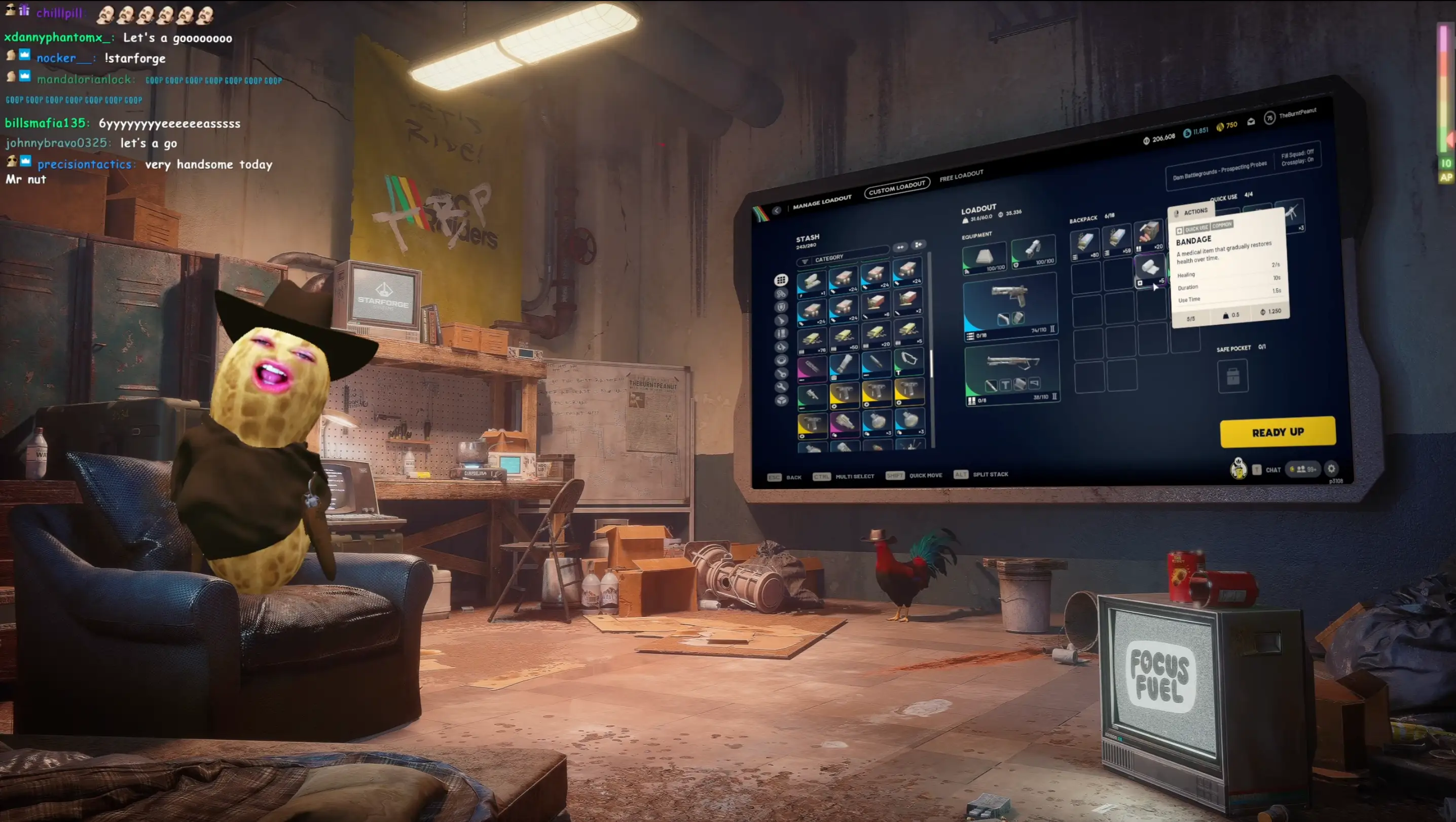 Twitch streamer TheBurntPeanut is pictured