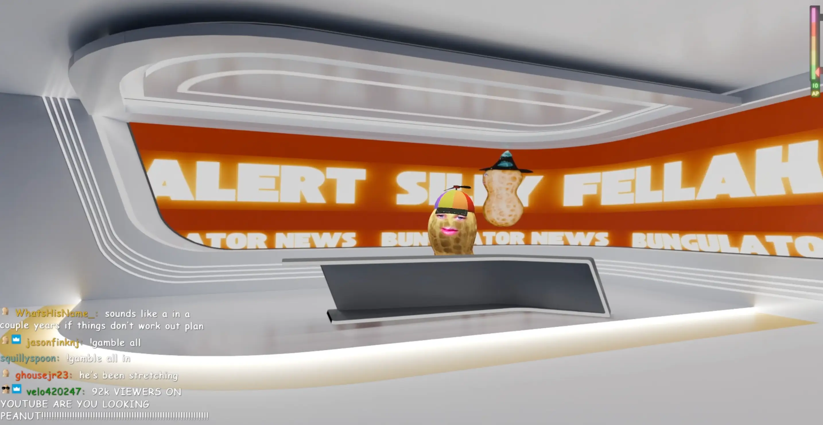 Twitch streamer TheBurntPeanut is pictured.