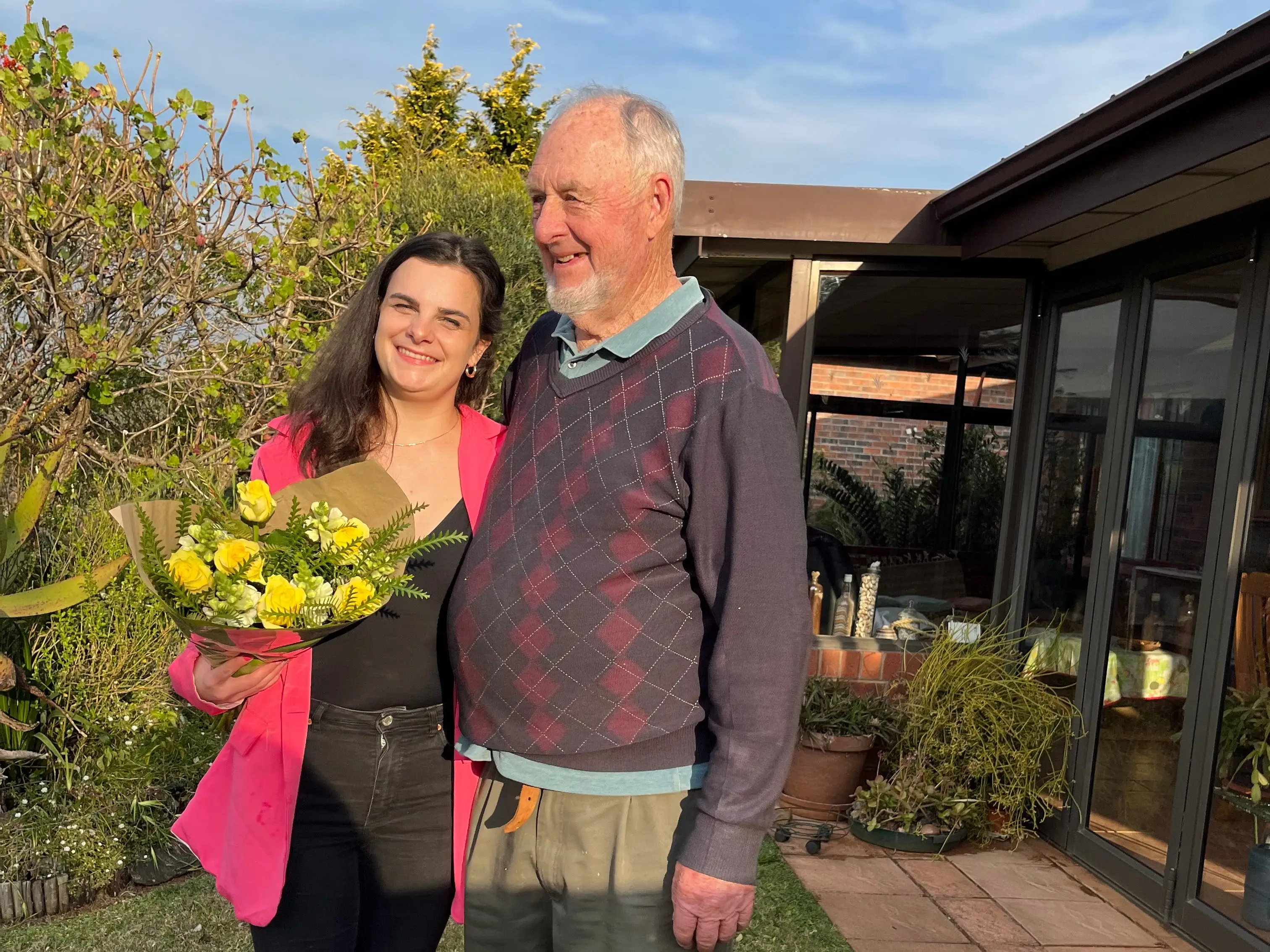 The author and her grandfather.