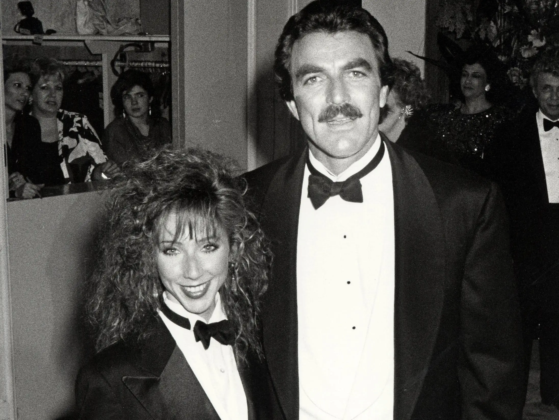 Jillie Mack and Tom Selleck during The 45th Annual Golden Globe Awards