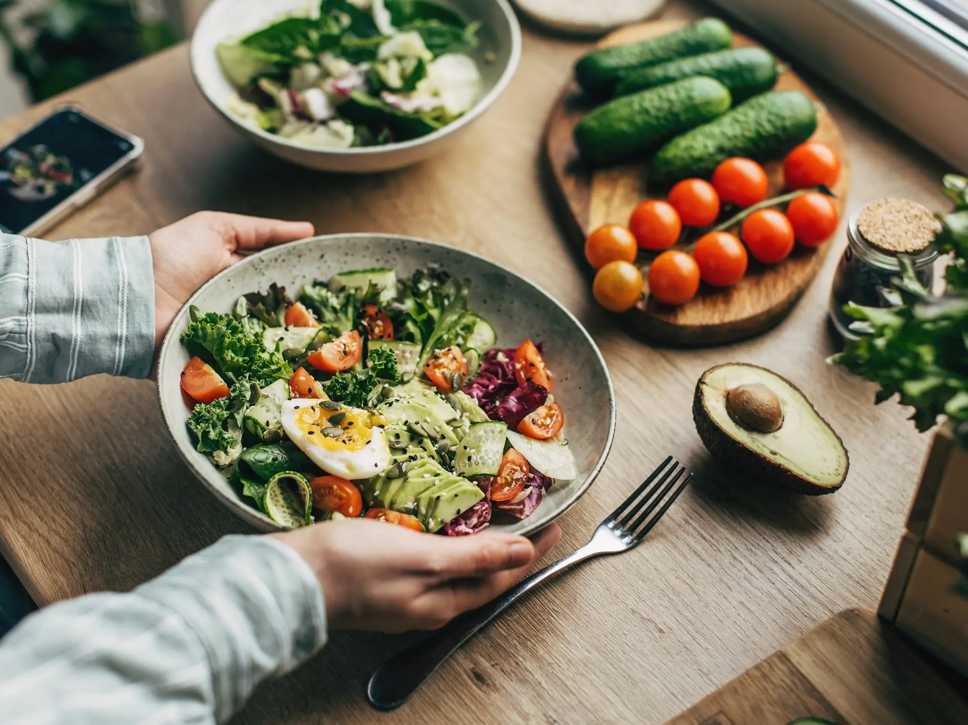 Close-up of a salad bowl