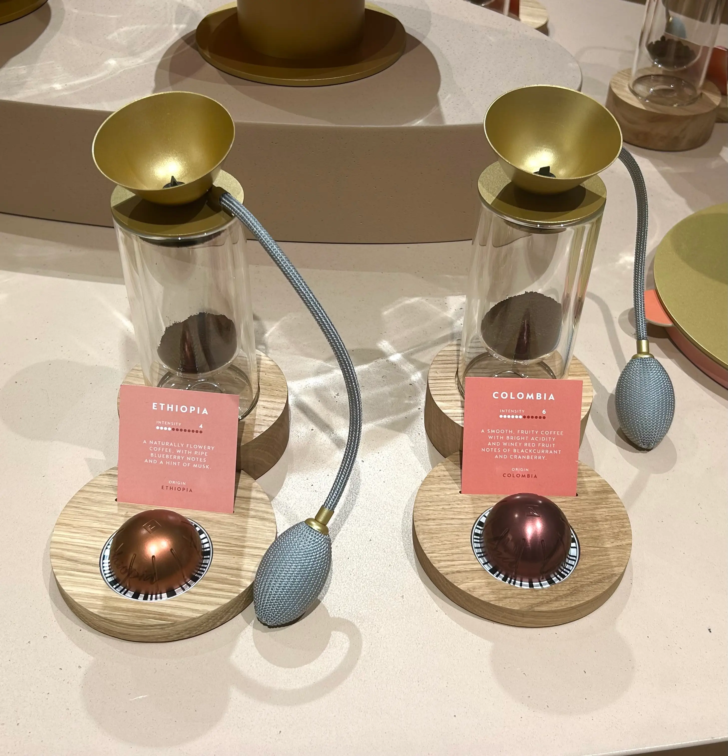 Nespresso smelling station